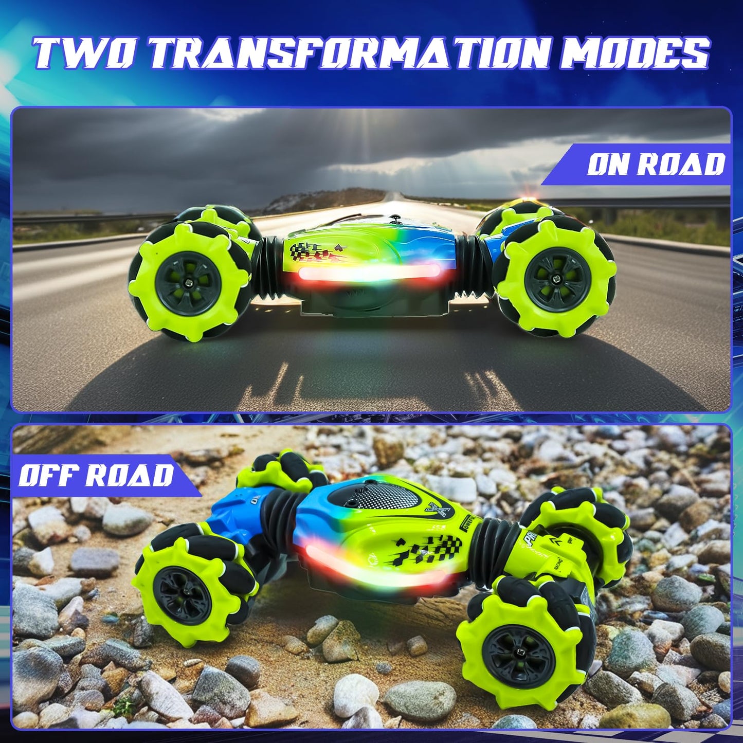 XUERENTECH Gesture RC Car for Boys Girls 6-12 Year 4WD Remote Control Car 360° Rotate Off-Road Drift Hand Controlled Twist Cars with Light Music for Kids Toy Birthday Xmas Gift