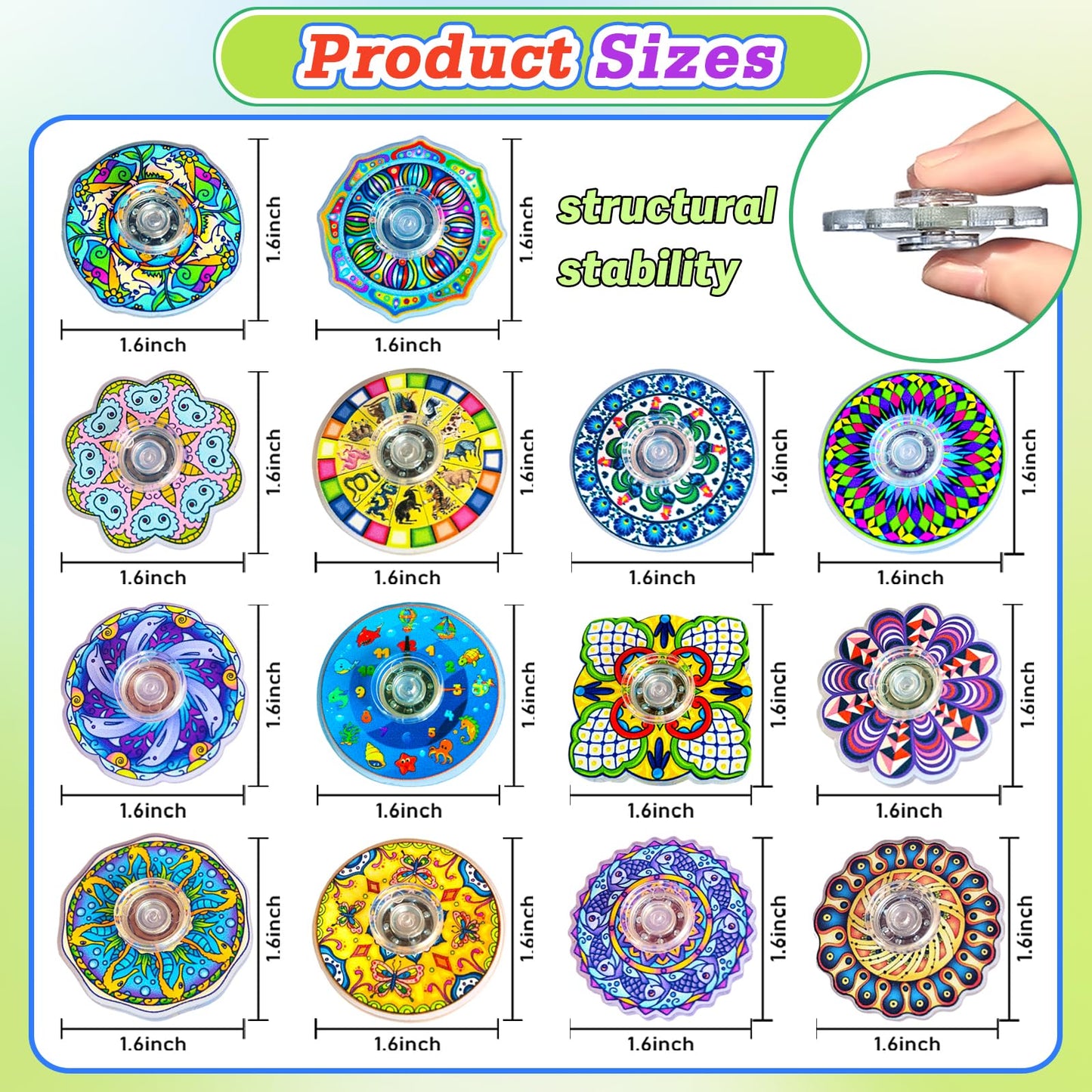 40 Pack Fidget Spinner Fidget Toys Mini,Party Favors Easter Basket Goodie Bag Stuffers Gifts,Stress Relief Sensory Toys for Kids Adults ADHD Autisms,Treasure Box Toy for Classroom Prizes Supplies