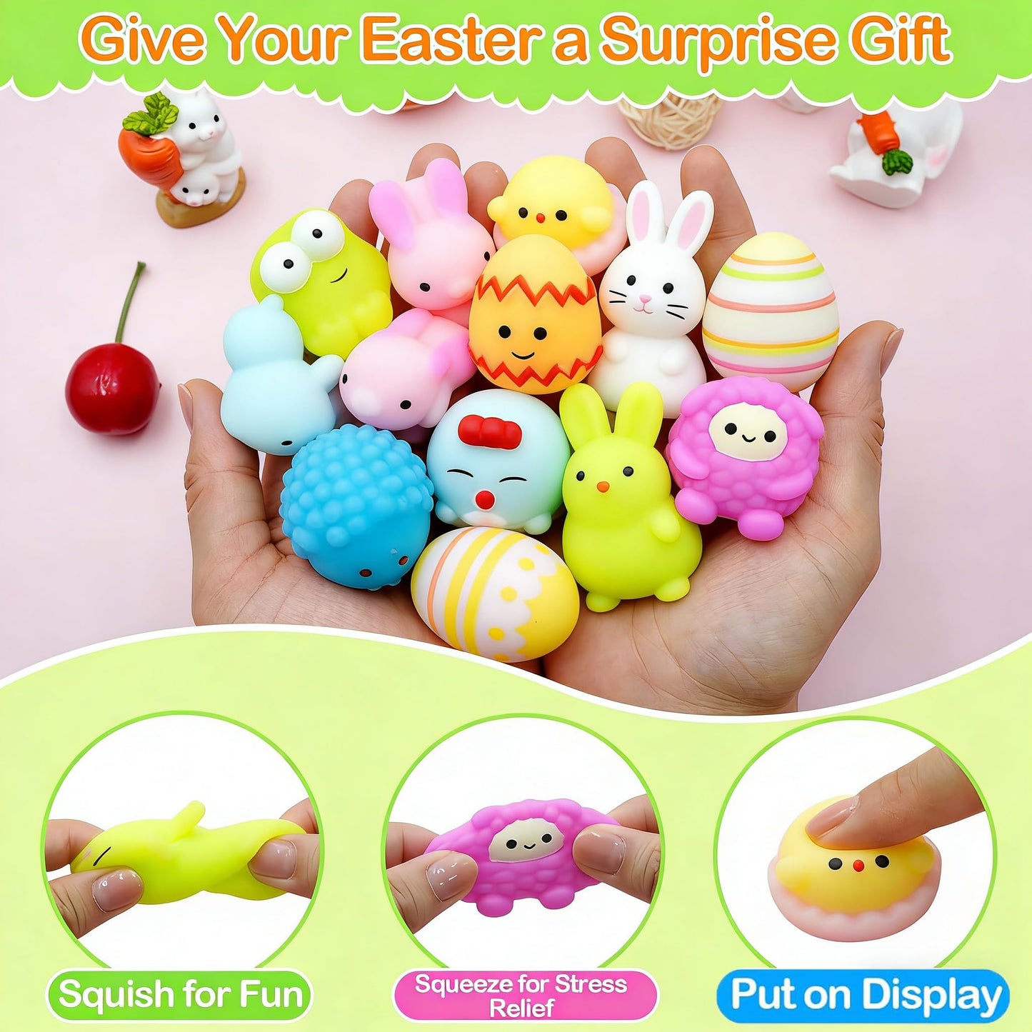 132 Pcs Easter Egg Fillers,Easter Party Favors for Kids Boys Girls,Plastic Easter Basket Stuffers,Bulk Small Toys for Easter Eggs Hunt Gift Goodie Bags Stuffers Classroom Prizes Party Filling Treats