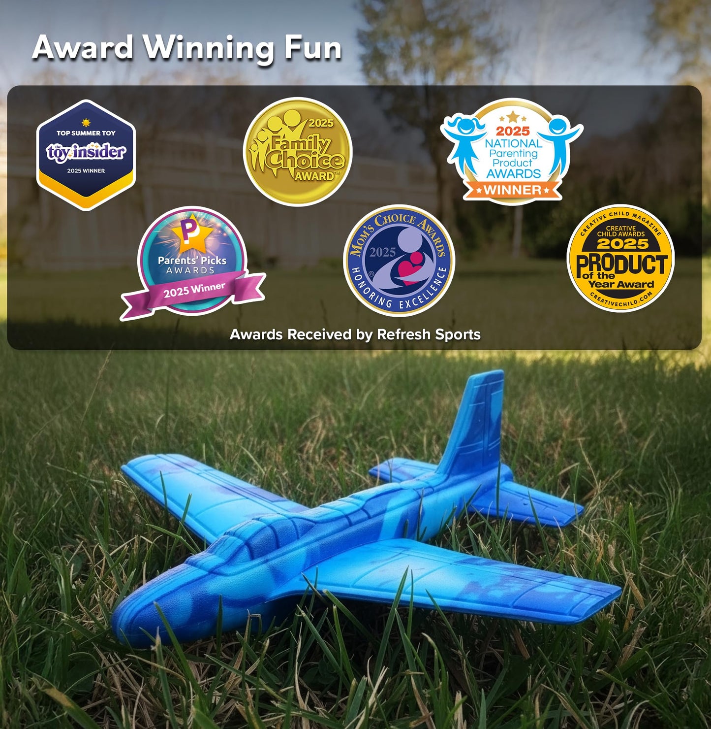 Airplane Toy Foam Glider Plane for Kids: Best Outdoor Toys for 4+ Year Old Boys & Girls All Ages - Birthday Gift Ideas & Summer Yard Games Great Gifts for Boys Ages 3 4 5 6 7 8 9 + Year Olds