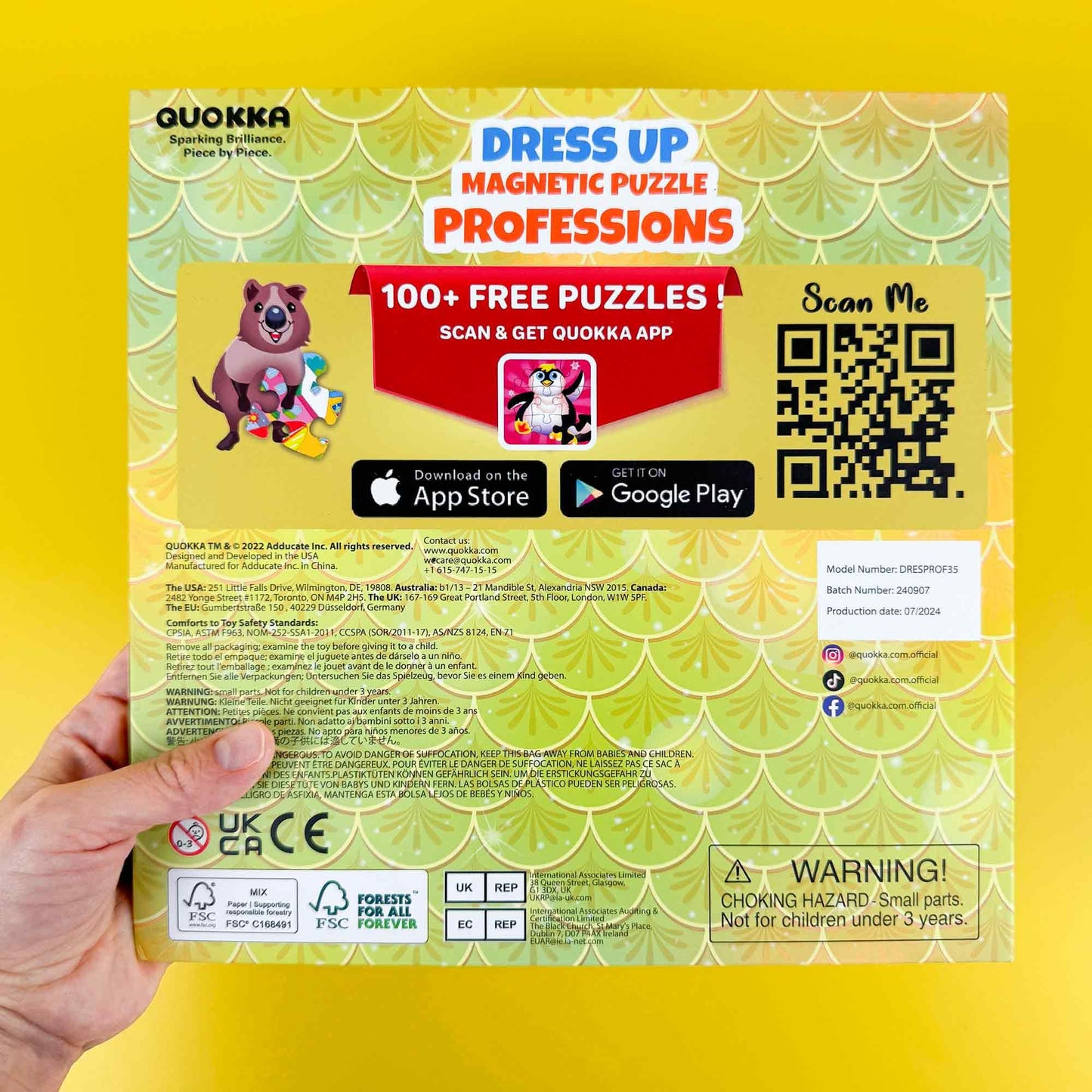 QUOKKA Magnetic Dress-Up Dolls for Girls Boys with 35 Magnetic Pieces - Creative Magnetic Play Set for Home or Travel - Perfect Magnetic Paper Dolls for Ages 3+, Boost Storytelling with Professions