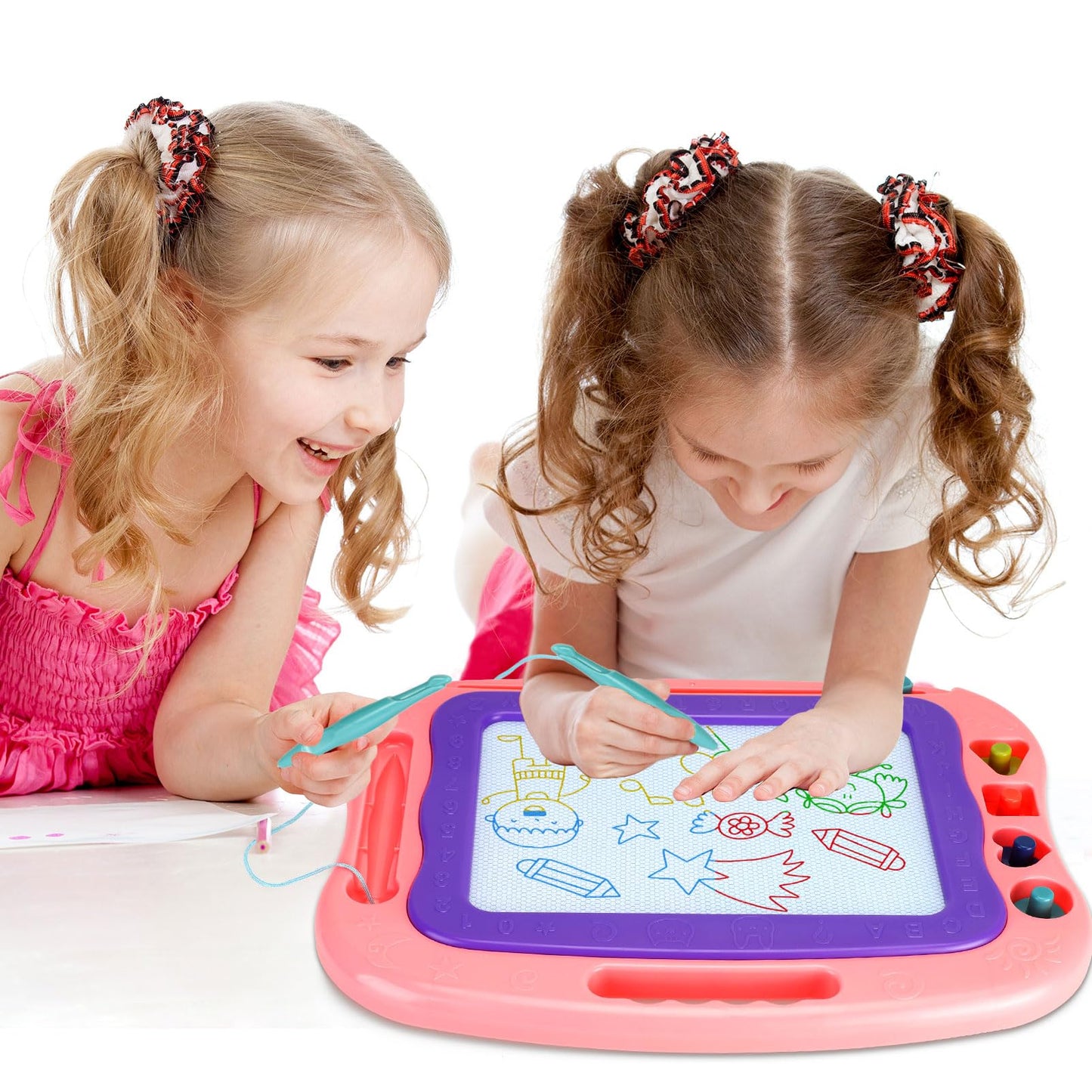 Wellchild Magnetic Drawing Board,Toddler Toys for Girls Boys 3 Year Old Gifts, Magnetic Doodle Board for Kids, Large Etch Magnet Sketch Doodle Pad, Christmas Easter Birthday Gifts for Kids