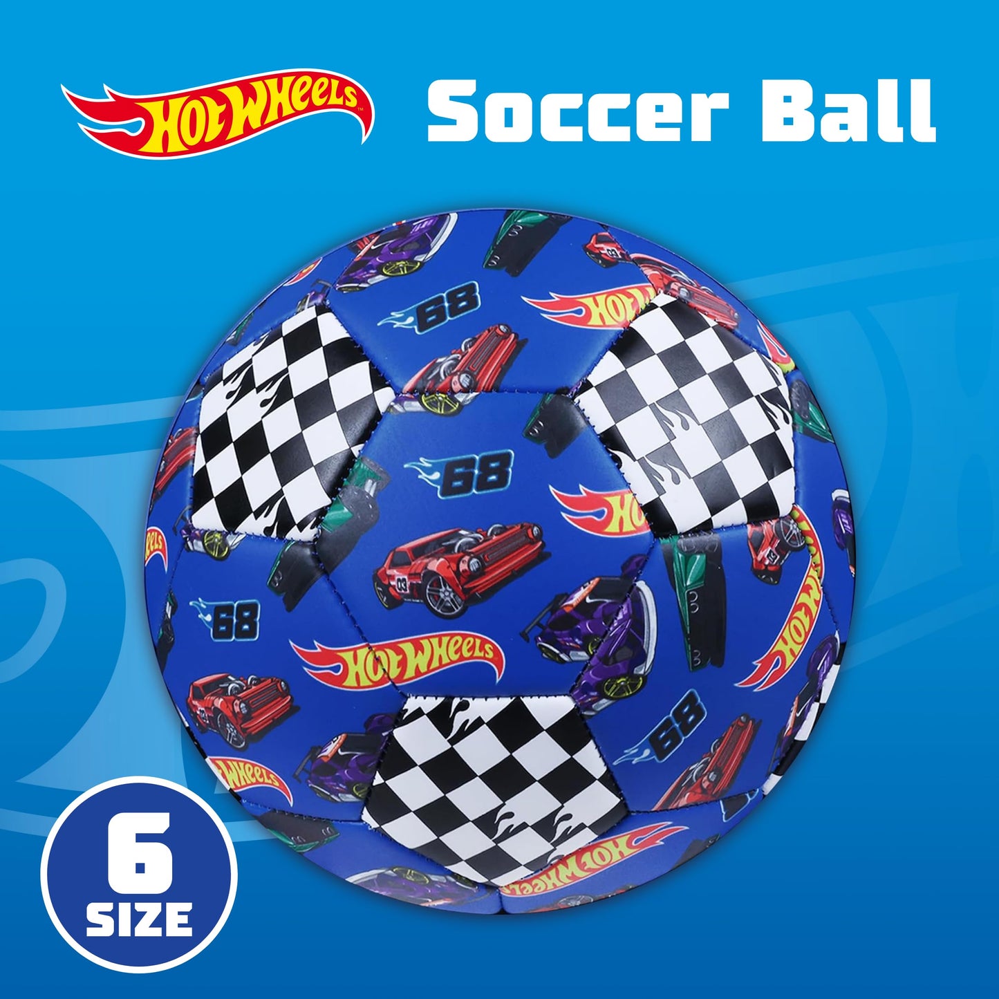 Capelli Sport Hot Wheels Size 5 Soccer Ball, Finish Line Youth Kids Futbol, Black,