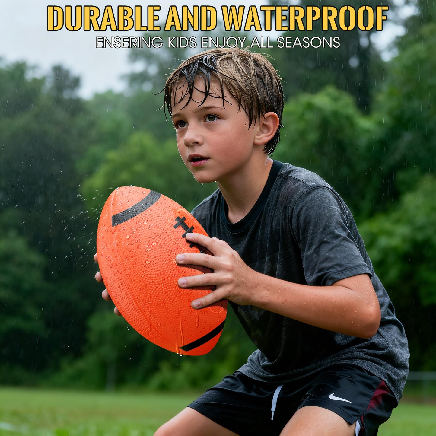 HIEMAO Glow in The Dark Football for Kids Boys Ages 8-12 15, Light Up LED Football Toys with Pump for Indoor/Outdoor Game, Fun Gift for Teens Christmas Birthday, Holiday Stuff Party Favor Supplie