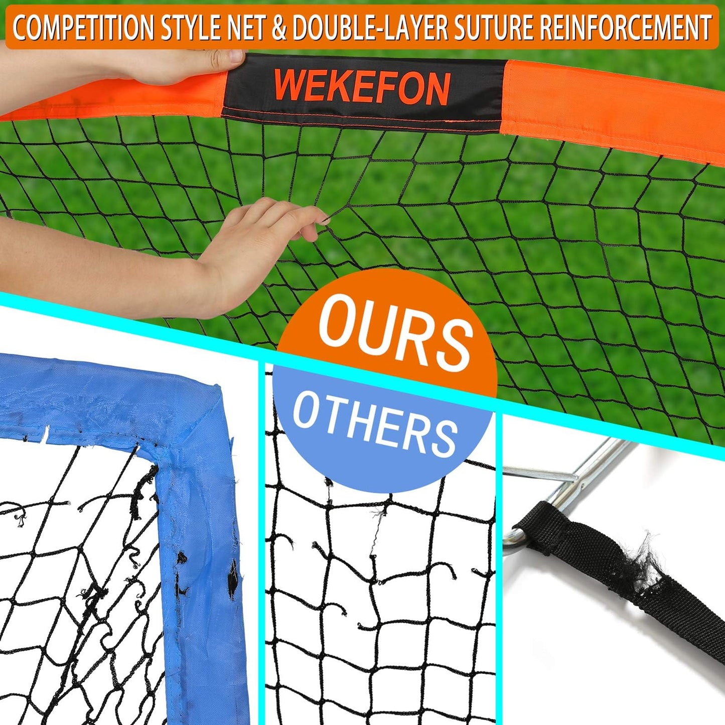 Soccer Goal with Carry Bag, 10MM Strengthen Pole & Nets Arched Design, Kids Soccer Goals for Backyard Set 5' x 3.1' Portable Pop Up Soccer Nets for Toddler, Adults, Youth Games, Sports, Play, Gifts