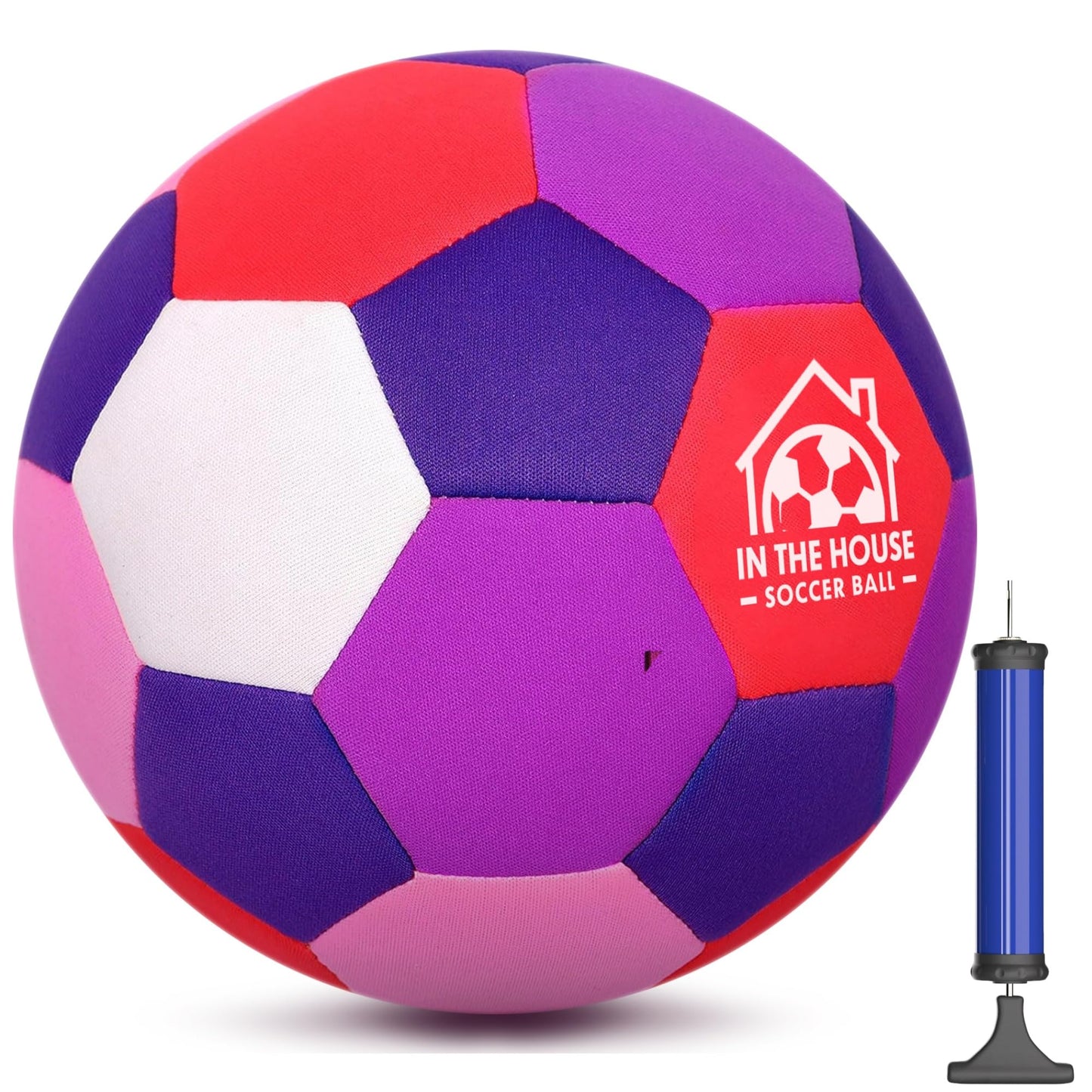 Soft Indoor Soccer Balls Size 4 - Kids Soccer Ball for Inside House and Yard - Fun Soccer Gifts for Kids Boys Girls Dribble Juggling Skills Practicing Birthday Easter Christmas (Pink, Size 4)
