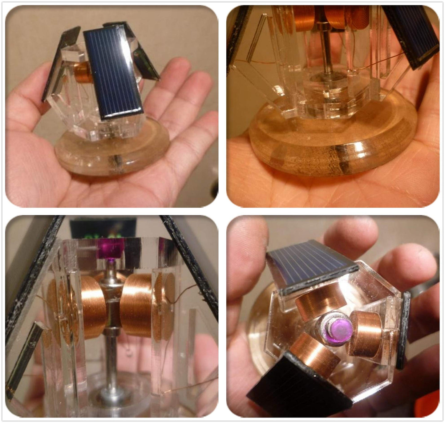 Sunnytech Mini Solar Vertical Mendocino Motor Hot Air Stirling Engine QZ08A-SC010