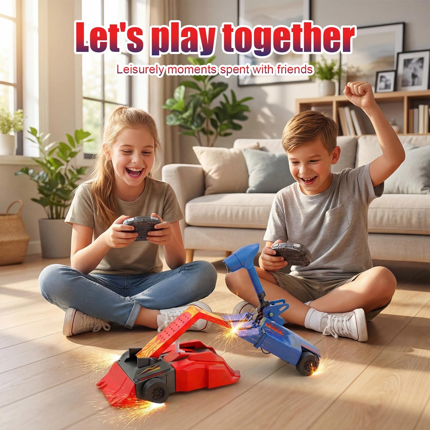 Crakrora Battle Bots Toys for Boys Ages 6-12 - Remote Control Fighting Robots for 2 Player Battle Game, Combat Robot Action Figures, STEM Toys for Kids Age 6 7 8 9 10 11 12 Year Old
