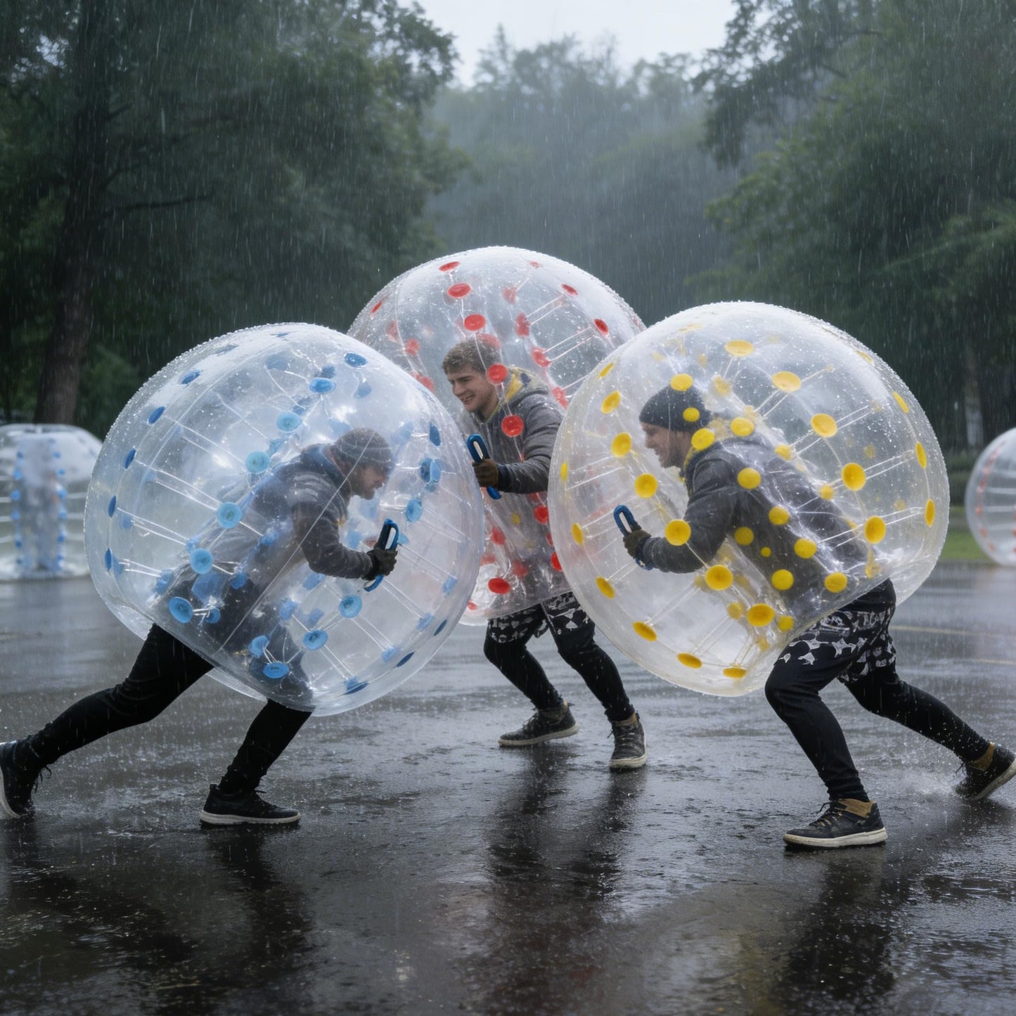 SZCQ Inflatable Bumper ONLY ONE Ball 1.5M/5ft Diameter Adults Kids Bubble Soccer Balls Blow Up Toy Playground Human Hamster Knocker Outdoor Zorb