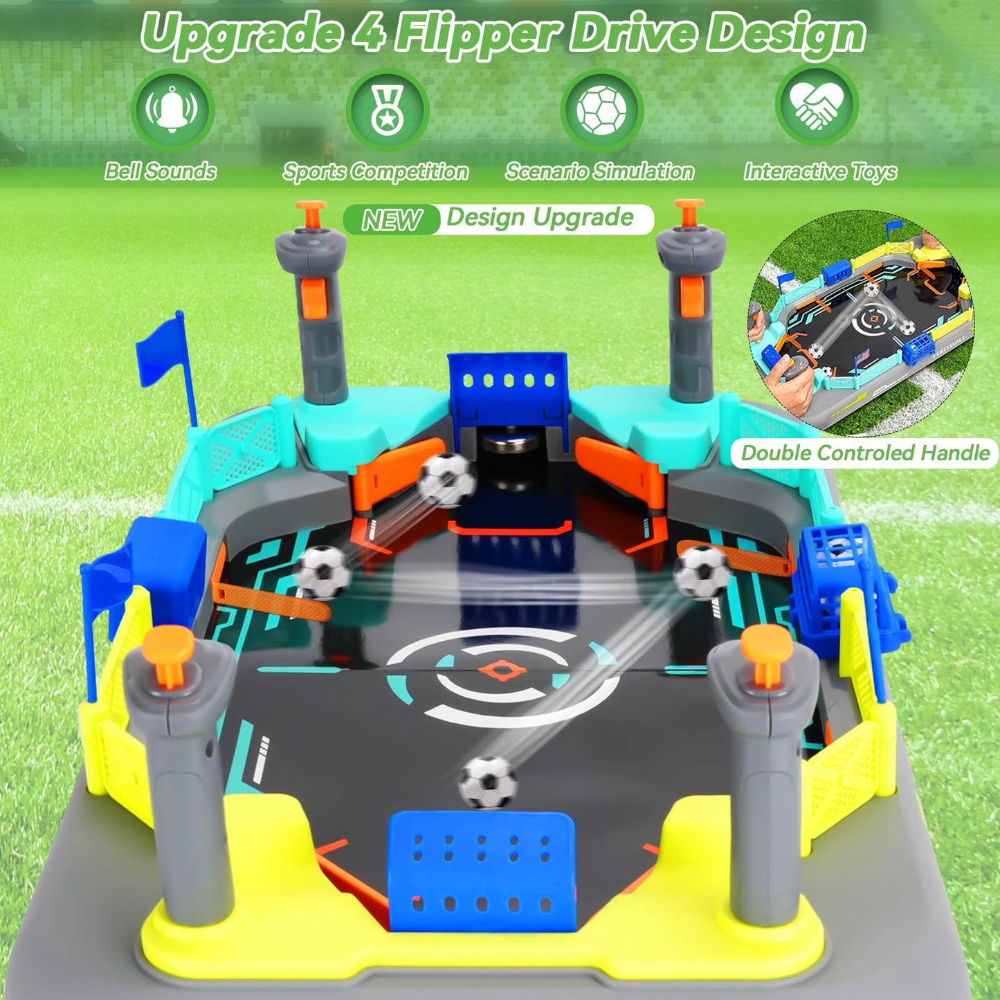 Mini Soccer Board Game for Kids: Interactive Soccer Gifts for 3 4 5 6 7 8-12 Year Old Boys Girls - Table Foosball Game Toy for Indoor Home Party Family - Perfect Christmas Birthday Gift for Kids 4-10
