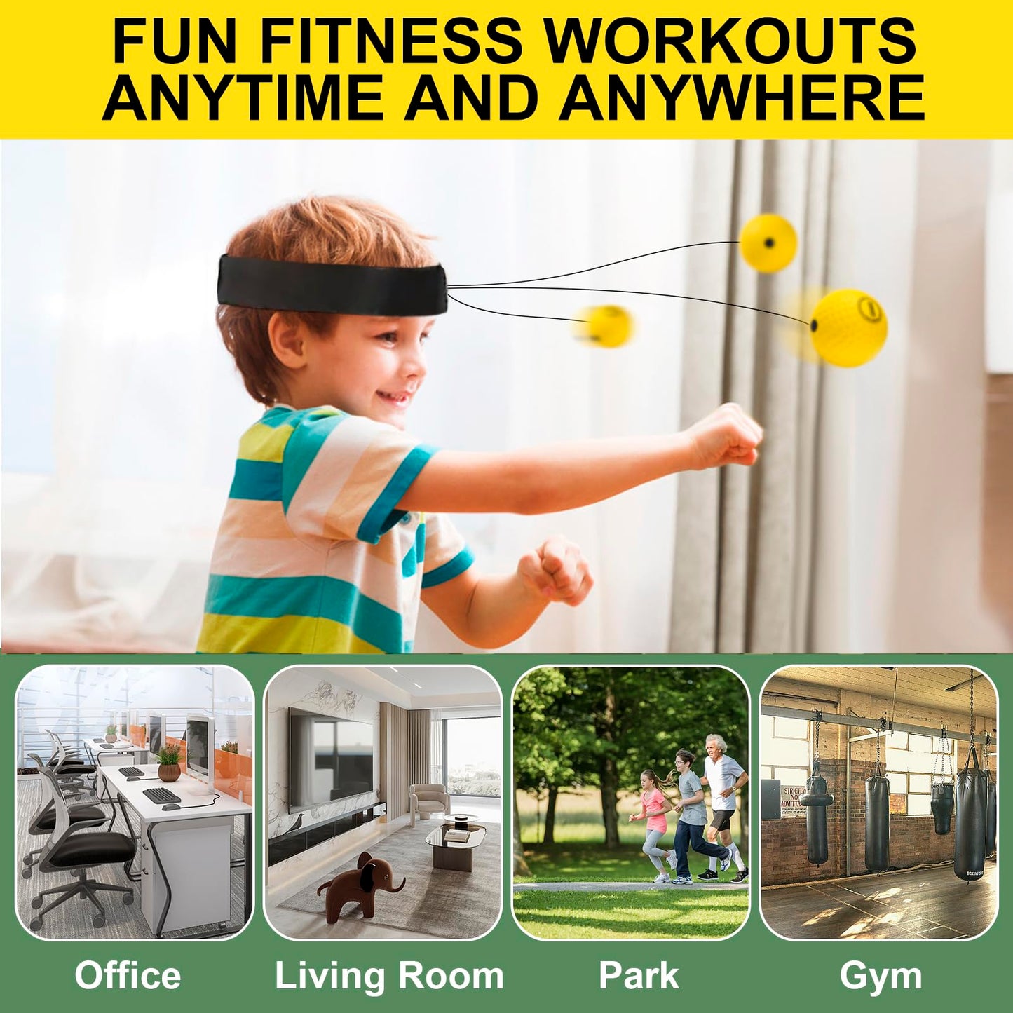 Funny Gift Ideas for Kids & Teen Boys - Unique Graduation & Birthday Gifts for Him, Boxing Game Hand-Eye & Foot Coordination Sport Training, Cool Party Favor & Summer Activity Gift for Children, Black