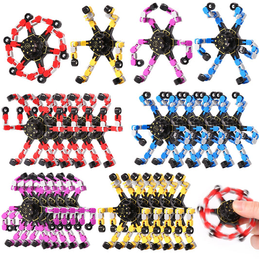 Easter Basket Stuffers for Kids, Transformable Fidget Spinners for Party Favors, Goodie Bag Stuffers, Classroom Prizes, Birthday Gifts, Stress Relief Sensory Toys for Boys & Girls (24PCS)