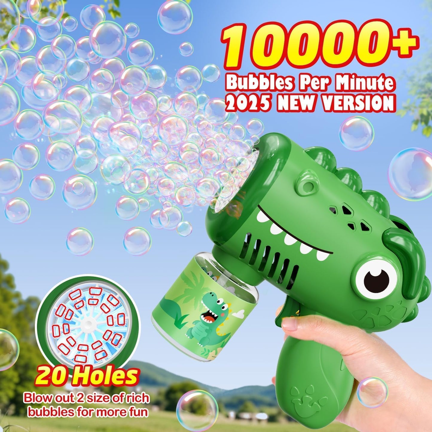 Toys for Ages 3-8 Boys Girls: Yunaking 2 Pack Bubble Machine Gun for Kids Rechargeable with Bubble Solutions, Kids Toys Gifts for 3 4 5 6 7 8 Years Old Boy Girl Birthday Toy for Kid Toddlers Ages 4-6