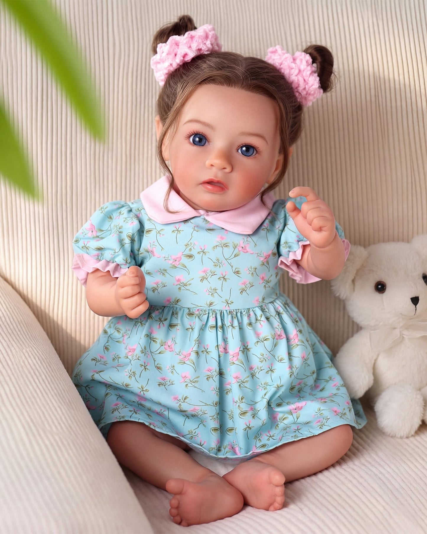 BABESIDE Drink and Wet Reborn Baby Dolls Girl, 20 Inch Lifelike Handmade Soft Vinyl Realistic Doll Can Drink & Pee with Accessories, Gift for Girls Age 3+ Pretend Play & Collection