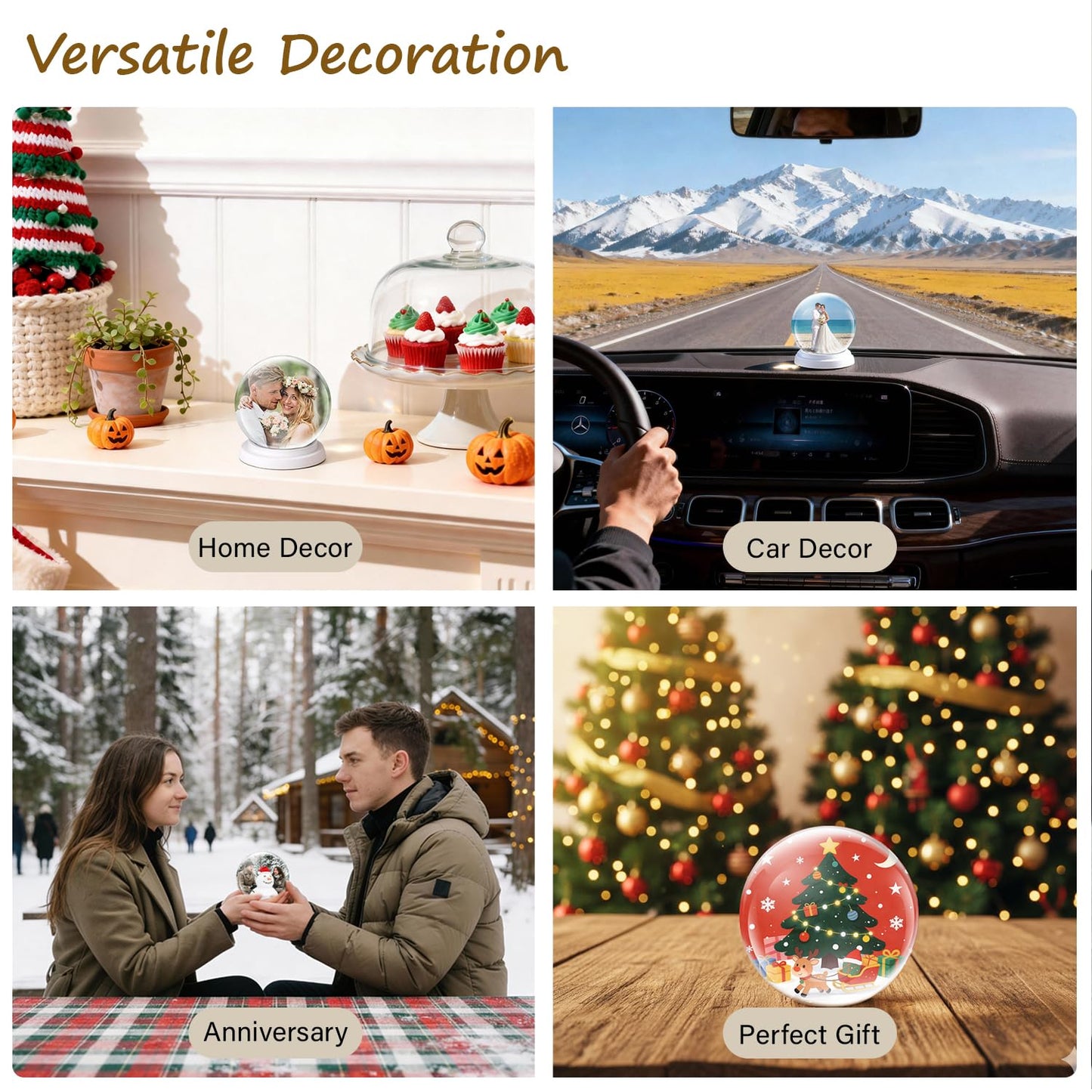 Memory Orb Video Player, 3.15’’ Crystal Memory Sphere Ball, Rechargeable 3D Memory Pearl Video&Photo&Music Player, No App/WiFi, 16GB Digital Frame for Anniversary, Birthday, Wedding, Pet Memorial