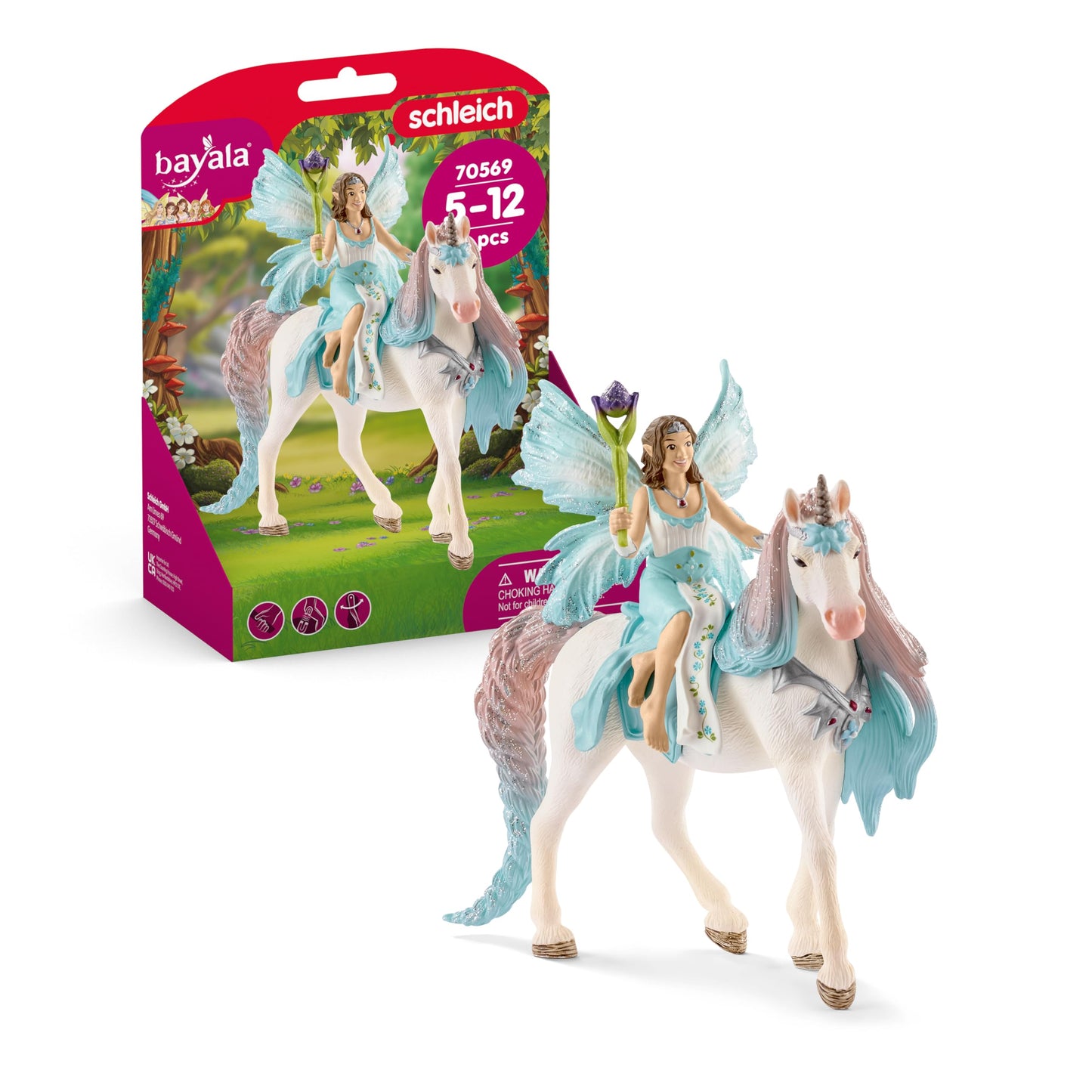 Schleich bayala Fairy Princess Eyela with Sparkly Unicorn Toy from The Princess and the Unicorn Movie for Kids Ages 5-12
