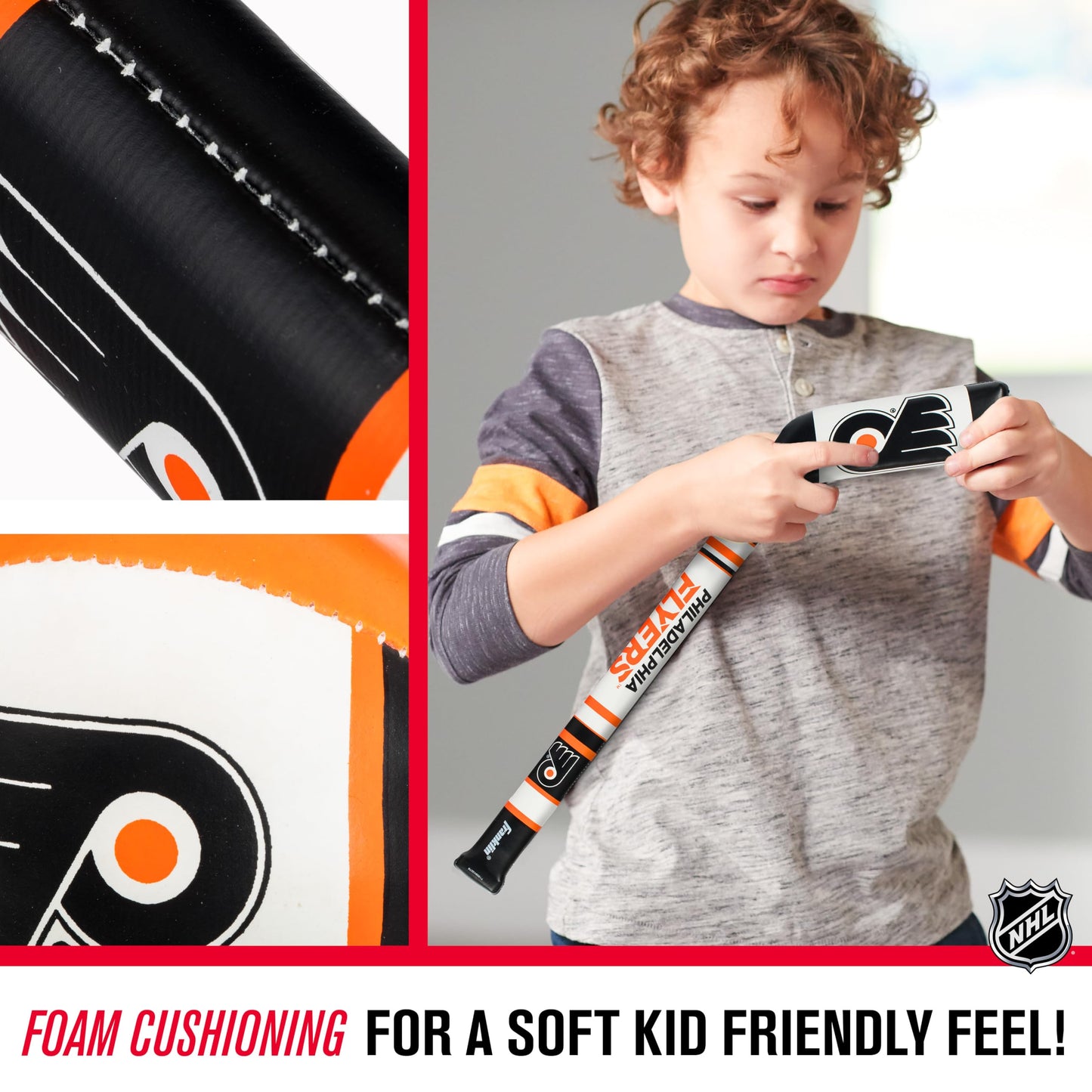 Franklin Sports NHL Philadelphia Flyers Softsport Hockey Set, Youth One Size