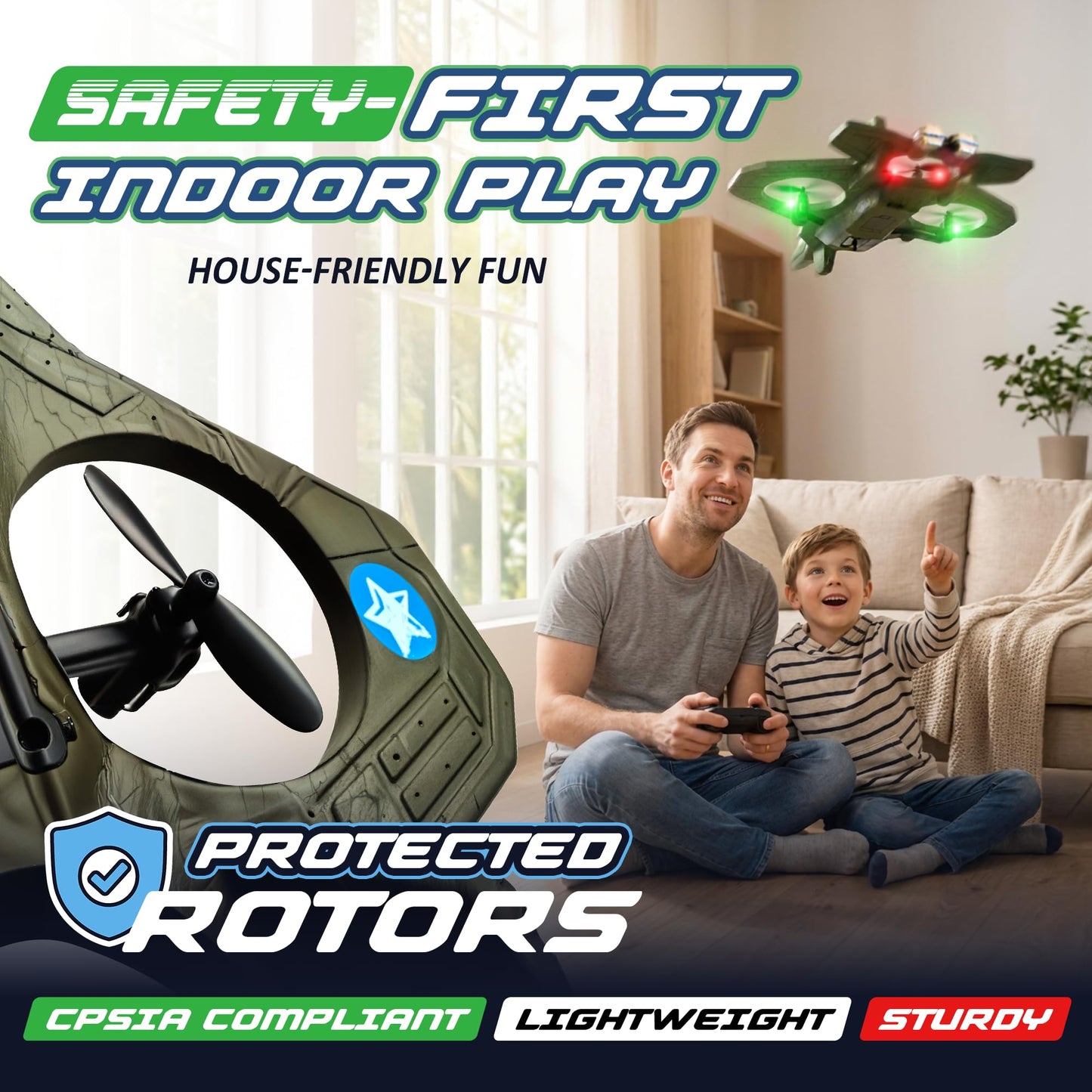 NUTTY TOYS RC Stunt Airplane for Kids & Adults - 3X Extended Battery Life, Top LED Jet Fighter 2026, Remote Control Plane Ages 8+, 360° Flip & Roll Drone, Best Easter Basket Stuffers & Boys Gifts Idea