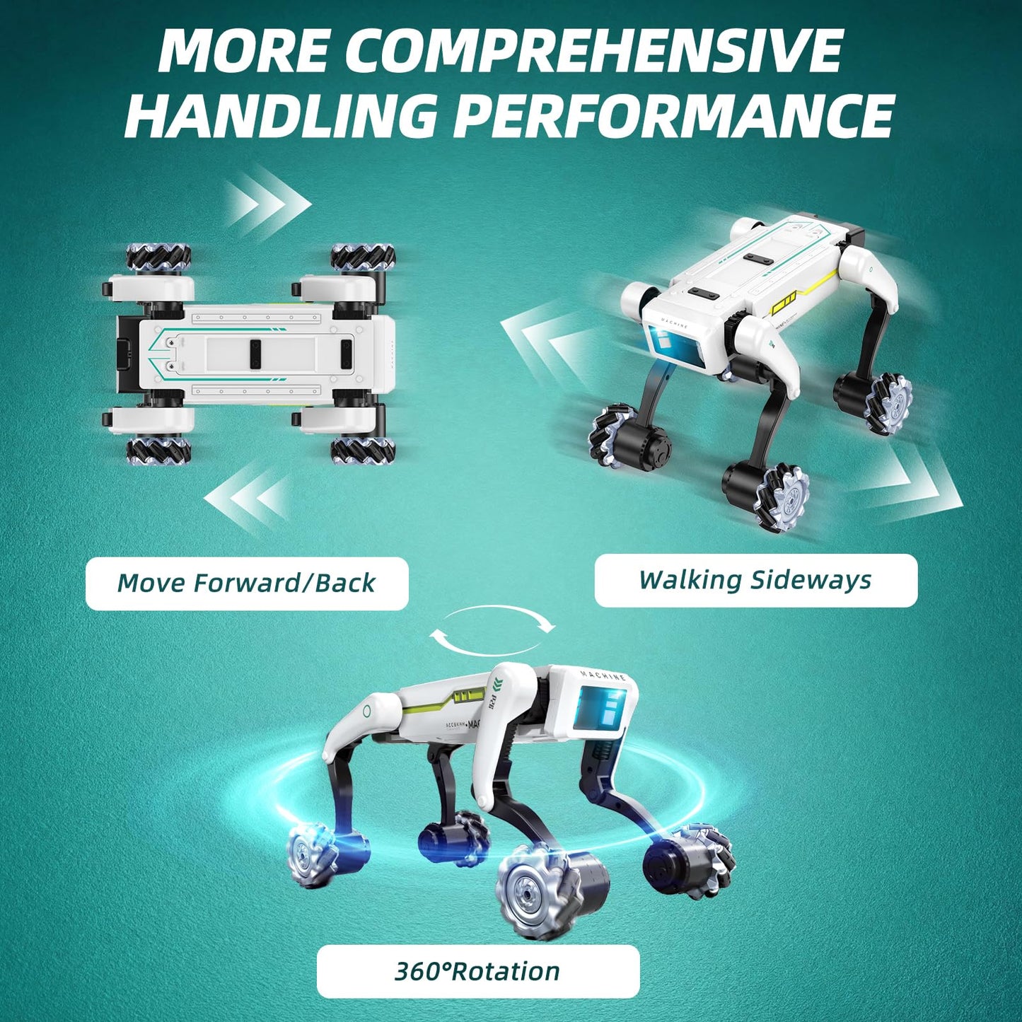 WEACFUS Smart Robot Dog for Kids, 30+ Bionic Actions, Voice & Remote Control, Programmable Moves, All-Terrain Stunt Pet Toy, Robotic Dog Toy for Boys Ages 5 6 7 8 9 10+ Birthday Gifts