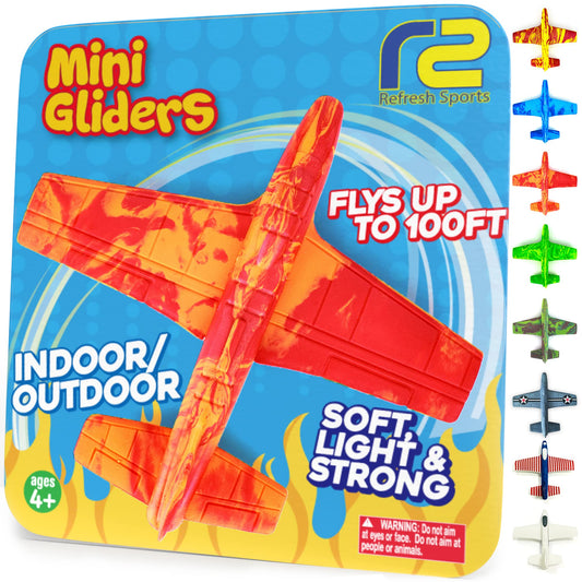 Airplane Toy Foam Glider Plane for Kids - Outdoor Toys for Kids Ages 4-8 - Kids Outside Toys for Boys & Girls - Outdoor Toys & Fun Flying Gliders Easy Throwing Air Planes - Gifts for Ages 4 5 6 7+