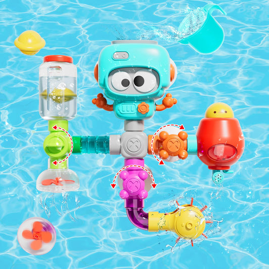SOCBTNSO DIY Assemble Water Pipe, Bath Toys for Kids Ages 4-8, DIY Building Kit for Ages 5-7, Bathtub Time Birthday Gifts for Toddler 3 + Year Old