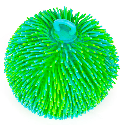 ArtCreativity Tie Dye Puffer Ball with Hanging Loop, Spiky Stress Relief Balls, 7 Inch Squeeze Fidget Toys for Kids, Calming Sensory Balls for Autistic Children, Party Favor