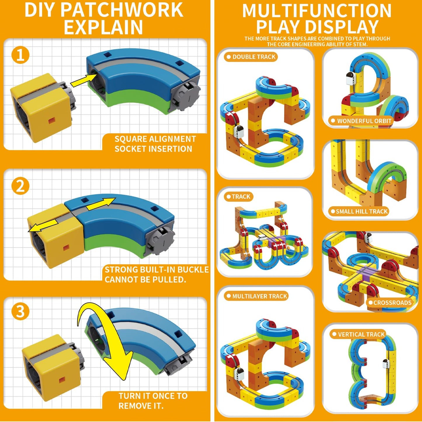Electric Train Set for Kids Toddlers 3-5,Magnetic Track&Rechargeable Car,Gravity-Defying 3D Embedded Layouts DIY Flexible Race Track Assembly,STEM Educationa Learning Gift