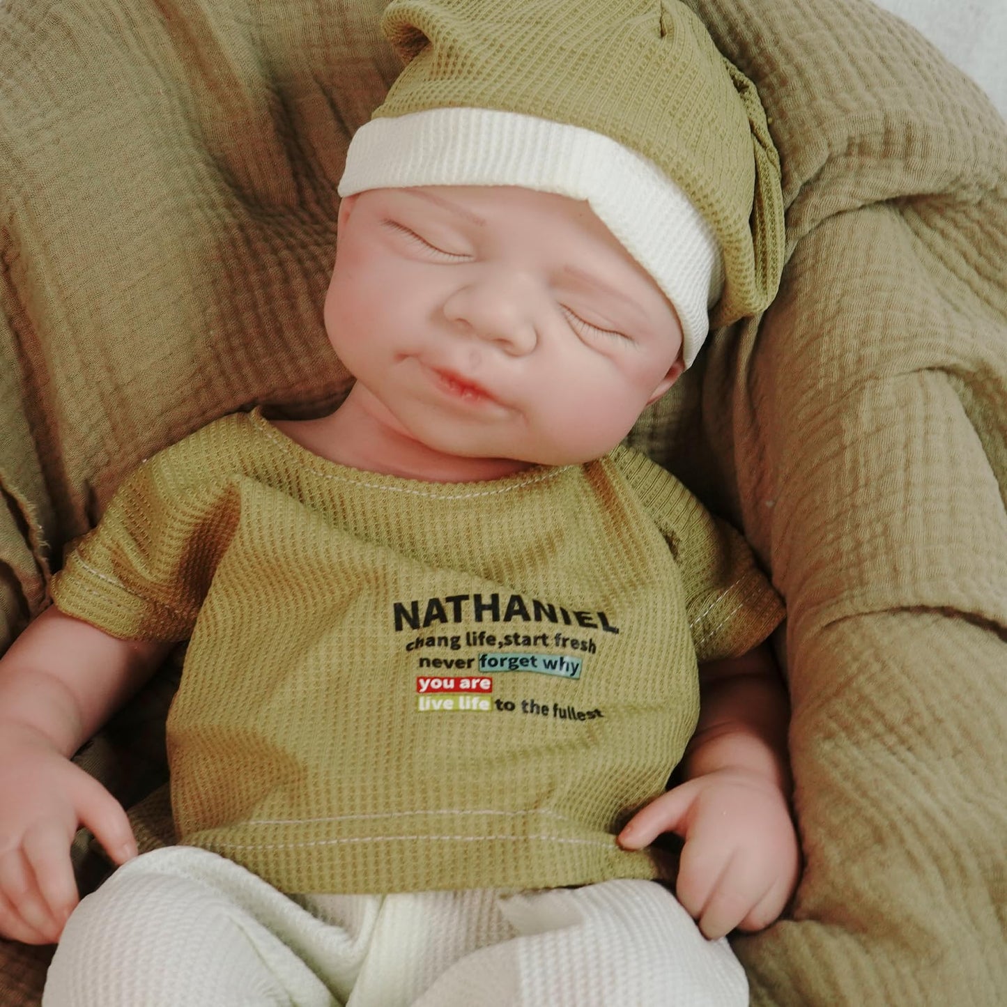 MEIVCOS 18.3 in Full Silicone Reborn Baby Dolls, 1:1 Lifelike Newborn Dolls Non Vinyl Realistic Reborn Toddler Dolls Boy Washable Sleeping Doll