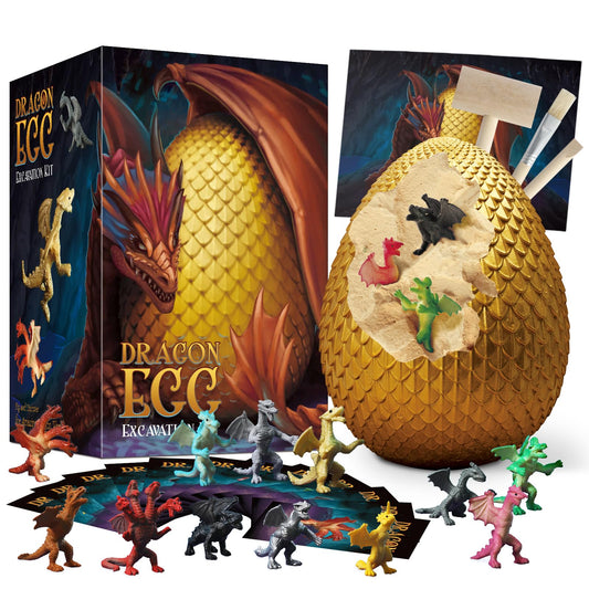 Gamerside Jumbo Dinosaur Eggs Dig Kit, Dragon Egg Dig Kit - Dig Up 12 Unique Dino, Gaint Dino Egg Dinosaur Toys for Kids, Educational STEM Gift for Boys Girls, Discover Paleontology and Archaeology