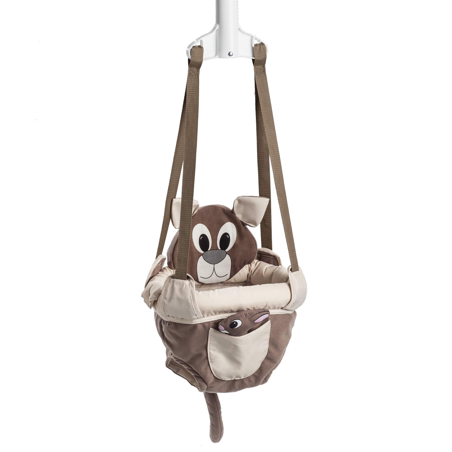 Evenflo Exersaucer Johnny Jumper Featuring Easy-to-Use Clamp Attachment for Quick and Tool-Free Set Up and Adjustable Straps to Customize The Height for Your Child, Roo