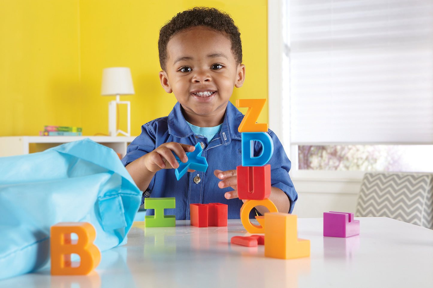 Learning Resources Letter Blocks - ABC Toddler Learning, Alphabet Puzzle, Learn to Read, Fine Motor Toys, Montessori, Preschool Classroom Must Haves Activities, Gifts for Boys and Girls