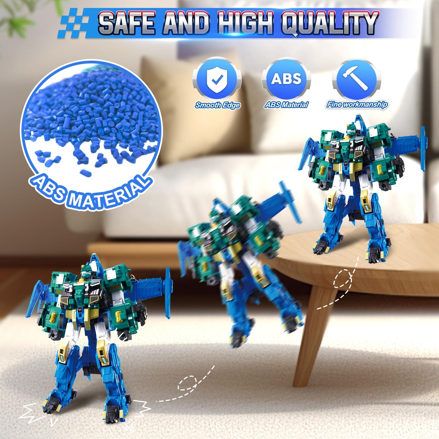 QUANTUM HEROES DINOSTER Transformable Robot 3 in 1 Stego Blast Wing, 11.81 Inches, Transforming Toys for Kids, Chariot Toys, Dinosaur Robot for Boys Girls 5 6 7 8 9 10 Years Old