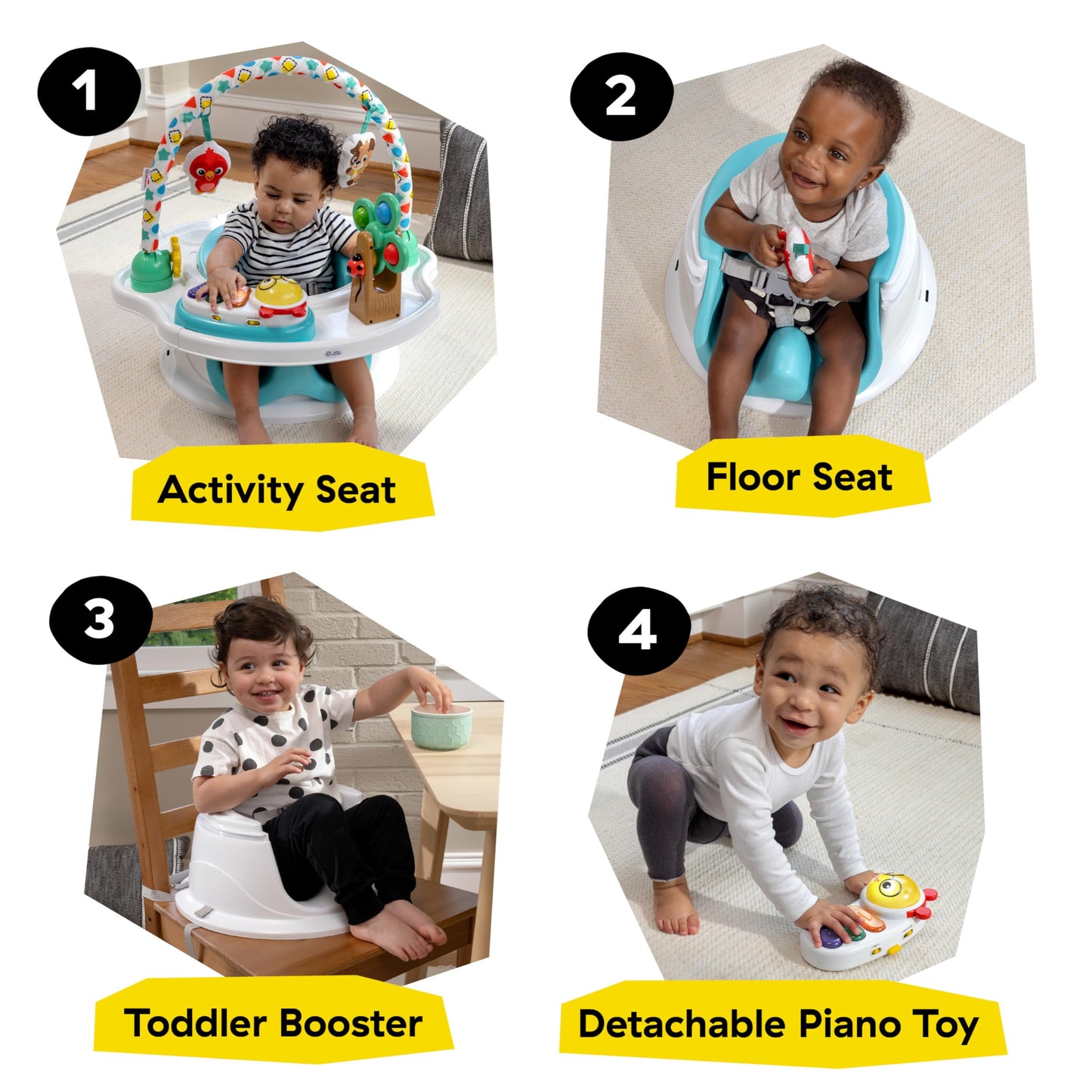 Baby Einstein SuperSeat Touch of Tunes 3-in-1 Activity Seat, with Music & Lights, Ages 6 Months and Up