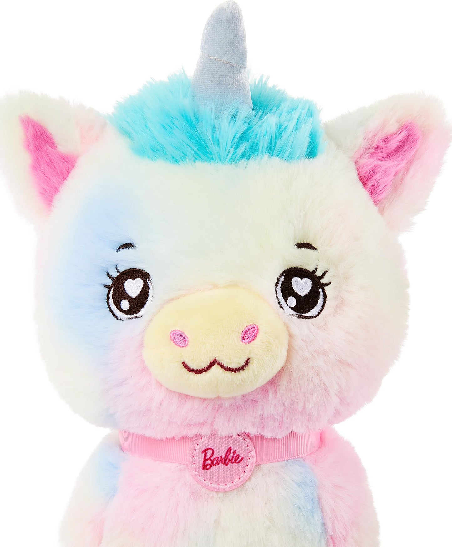 Barbie Stuffed Animals, Unicorn Toys, Plush Unicorn with Dessert-Themed Purse Playset and 5 Accessories, Chef Pet Adventure