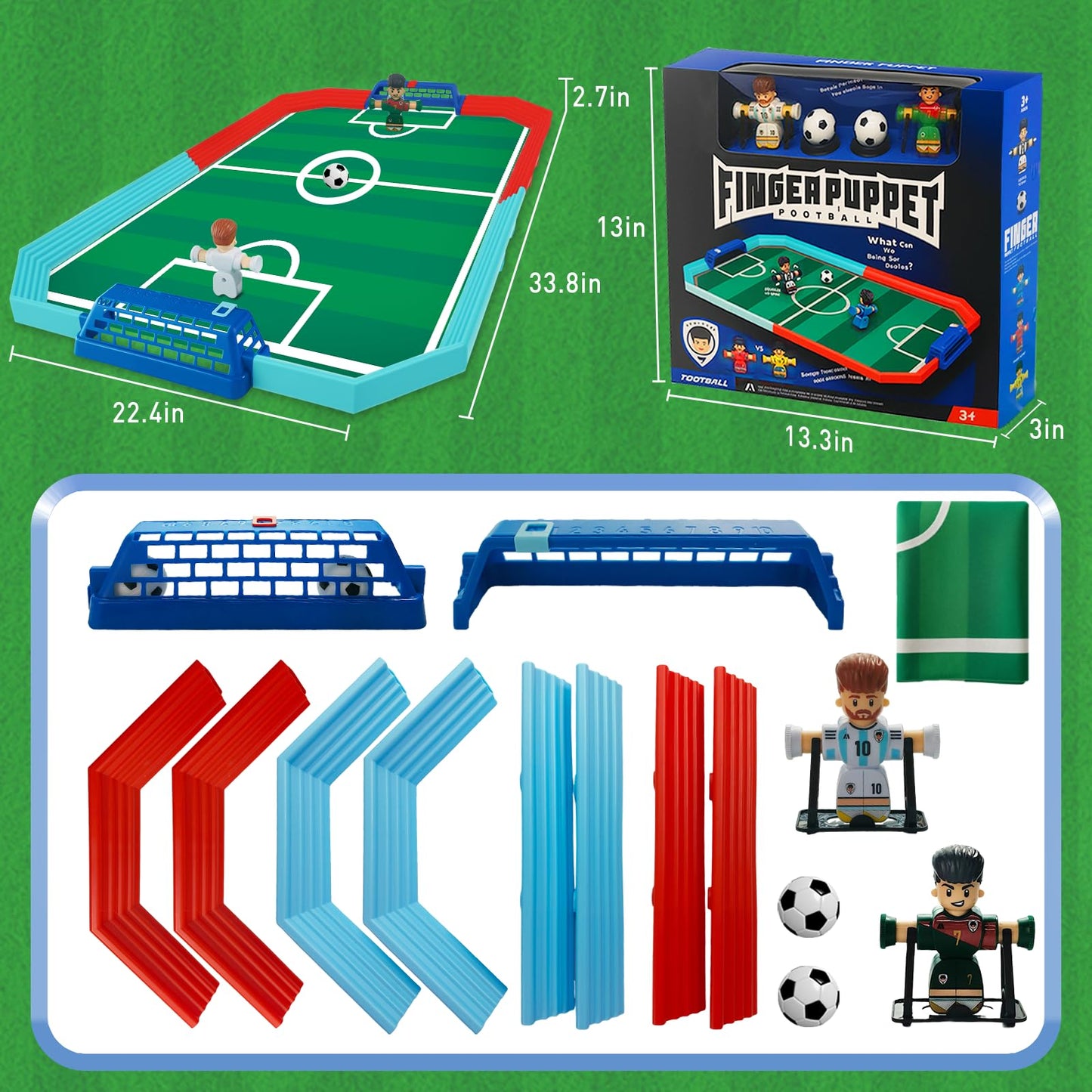 Foosball Table Soccer Board Game for Kids，Finger Foosball Pinball Interactive Toys,Interactive Board Games Gift for 3 4 5 6 7 8-12 Year Old Kids Boys Girls