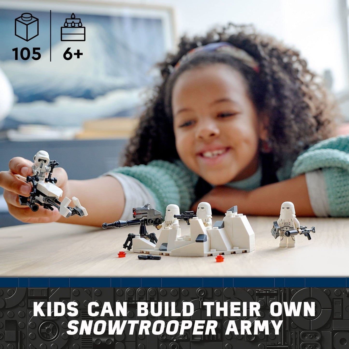 LEGO Star Wars Snowtrooper Battle Pack 75320 Set, Building Toy with 4 Figures, Blasters and Speeder Bike, Gift Idea for Grandchildren, Kids, Boys and Girls Ages 6 and Up