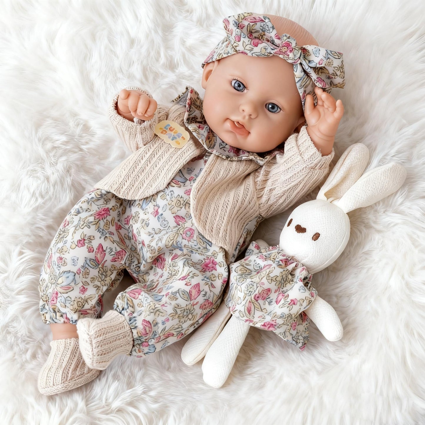 Camonity Reborn Baby Dolls, 12inch Realistic Cute Dolls with Clothes and Accessories Washable Removable Birthday Gift Toy for Age 2+ (Light Brown)