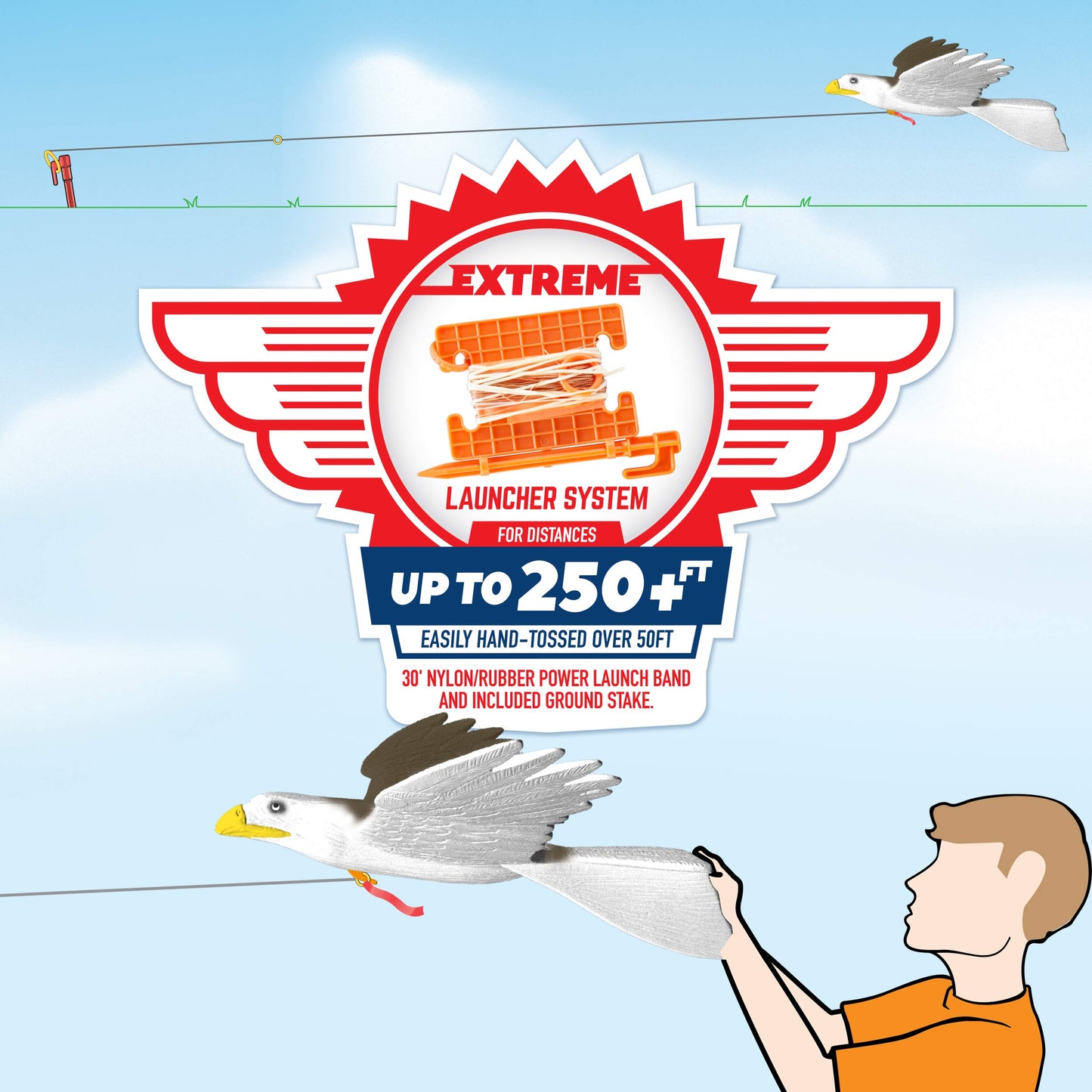 GEOGLIDE Freedom Eagle Glider with 33 inch Wingspan