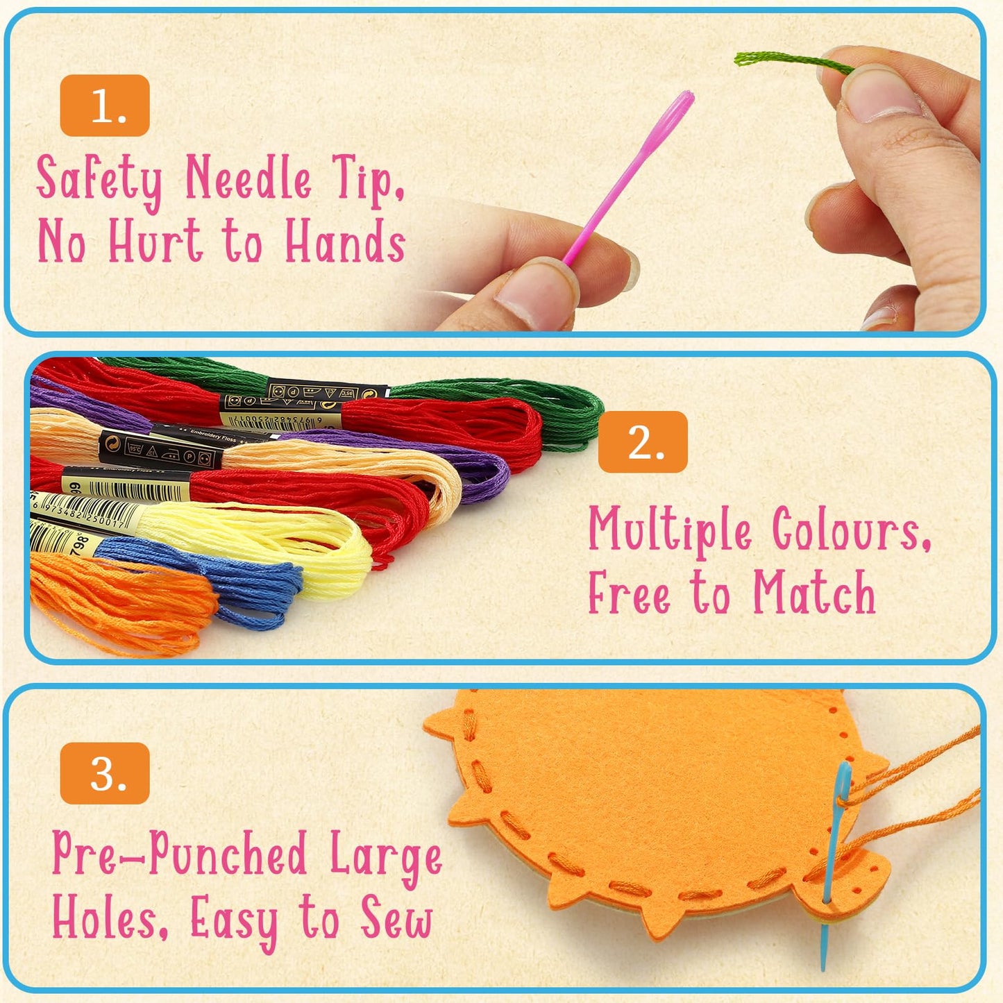 Toylink Ocean Sewing Kit for Kids Beginners, 12-in-1 Sew Your Own Felt Craft Kit for Kids Girls Boys 6-8, 8-12, Fun and Educational Girls Birthday Gift Ideas