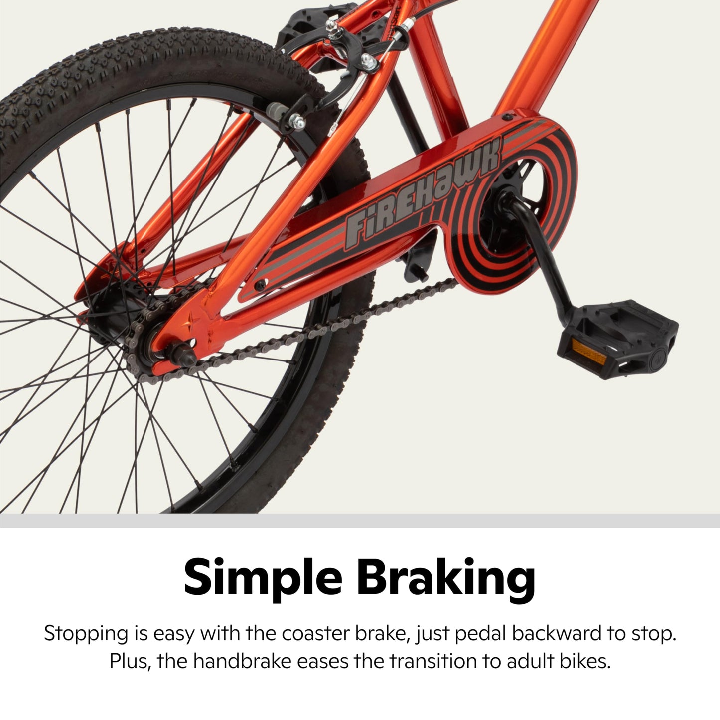 Schwinn Firehawk Bike, 20 Inch Bike for Kids Ages 7-13, SmartStart Ergonomic Design for Kids, Adjustable Seat Grows with Your Child, Rear Coaster Brake & Front & Rear Caliper Brake, for Girls & Boys