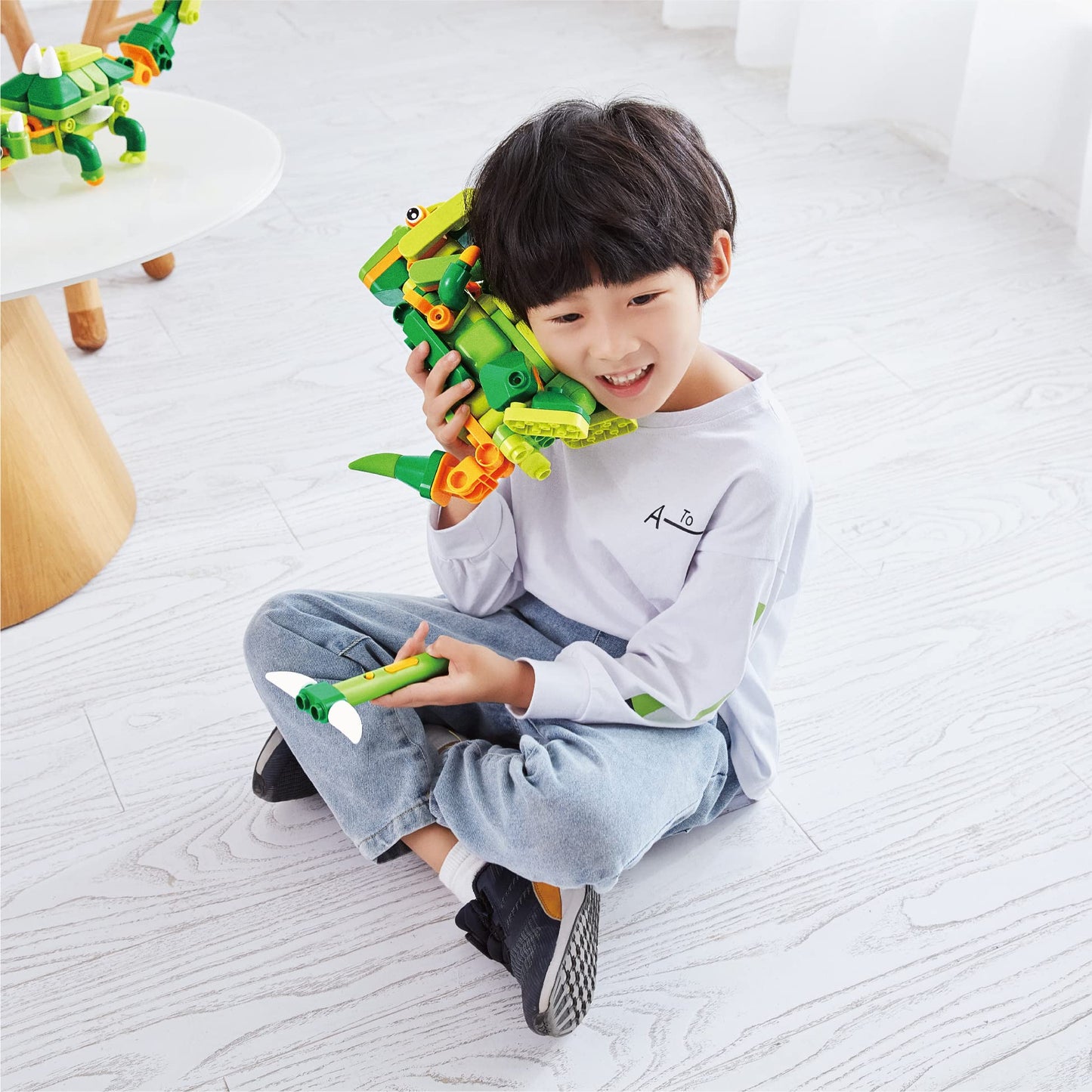 BOTZEES GO! Dinosaur Robots for Kids, Building and Electric Remote Control Toys, STEM Learning Toys for Kids Ages 3+, Boys Toys, with RC Magic Stick, Dinosaur Toys, App Based