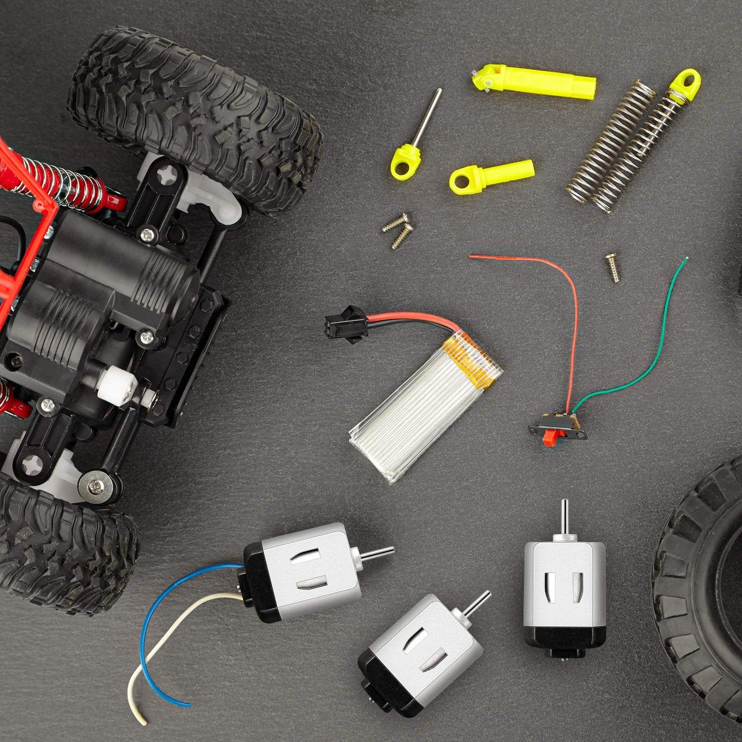 Mudder 20 Pieces Micro Electric Motor DC 1.5-3V 23000RPM Cars Toys Rectangular Small Electric Motor for DIY Toys Science Projects Metal Engine Motor Kit