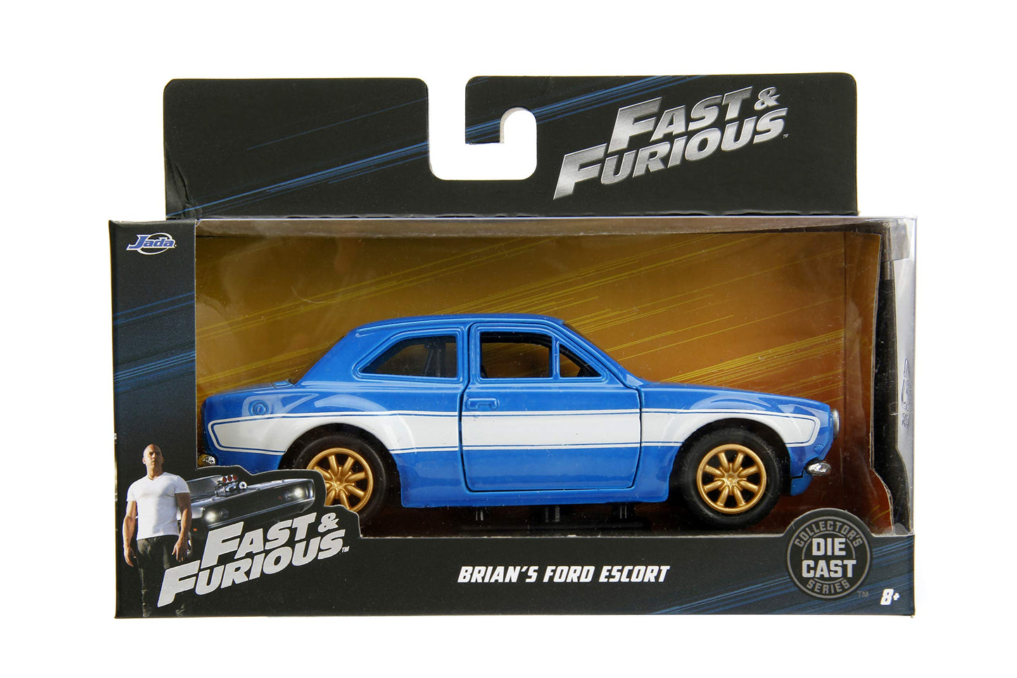Jada Fast & Furious 1:32 Brian's Ford Escort Die-Cast Car, Toys for Kids and Adults