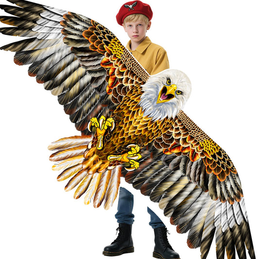 Bald Eagle Kite for Adults & Kids, Professional Durable Kites for Beginners, Outdoor Activities, Beach & Park - Easy Fly Kites Toys for Family Fun-Brown