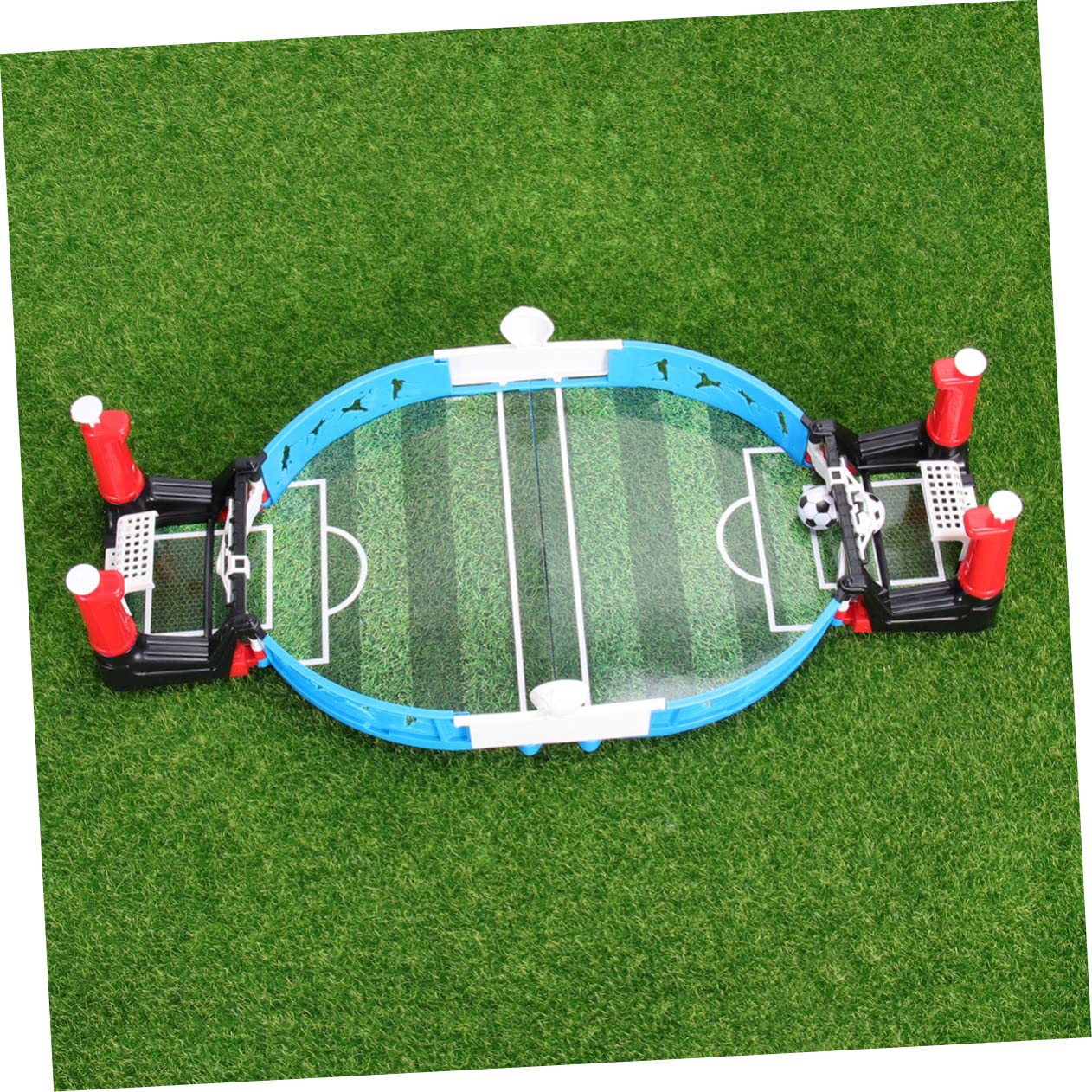 BESPORTBLE Mini Tabletop Football Game Plastic Double Player Soccer for Mini Balls Compact Portable Indoor Table Soccer Gift