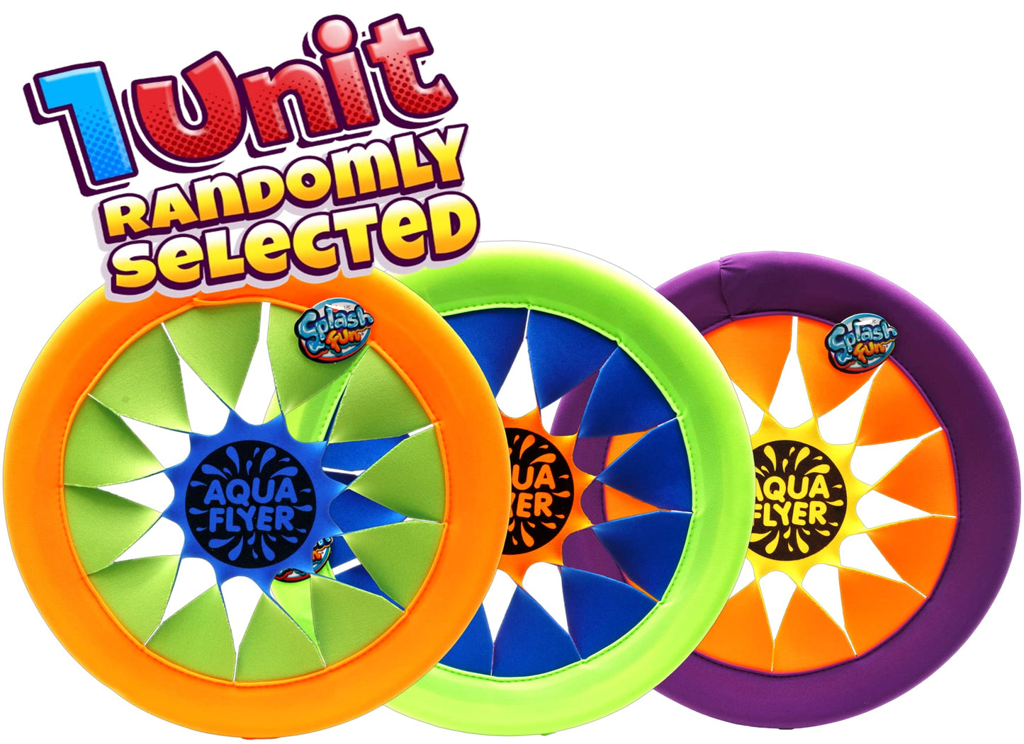 JA-RU Soft & Safe Frisbee Throwing Disc Splash Fun Aqua Flyer 12" (1 Disc Assorted) Flying Discs for Kids & Adult Girl & Boy Toys. Fidget Party Favors Outdoor Family Game Easy & Professional. 1031-1