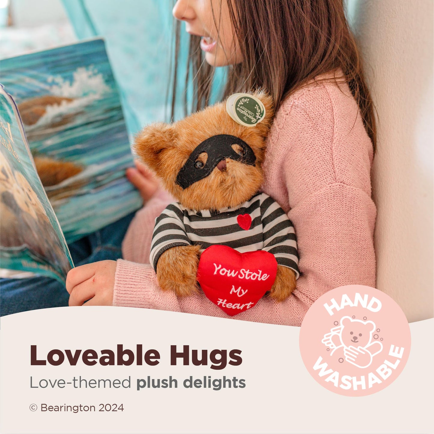 Bearington Remington Teddy Bear Lawless Lover You Stole My Heart - 10" Soft and Cuddly Valentines Day Stuffed Animals -Adorable Bears Stuffed Animal Plush Gift