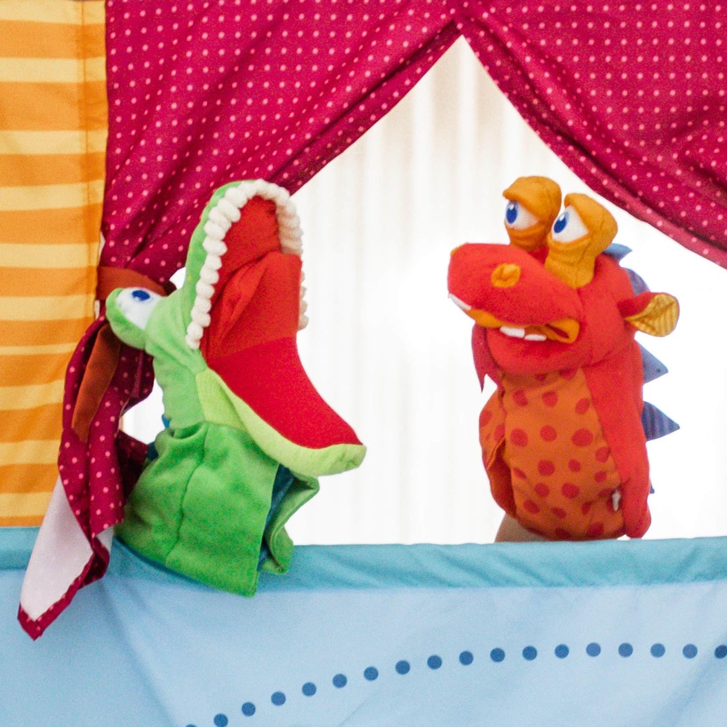 HABA Glove Puppet Eat it Up Dragon - Hand Puppet that Eats Small Objects, Perfect Toddler Toys for Ages 18 Months+, Sensory Hand Puppets, Preschool Toys
