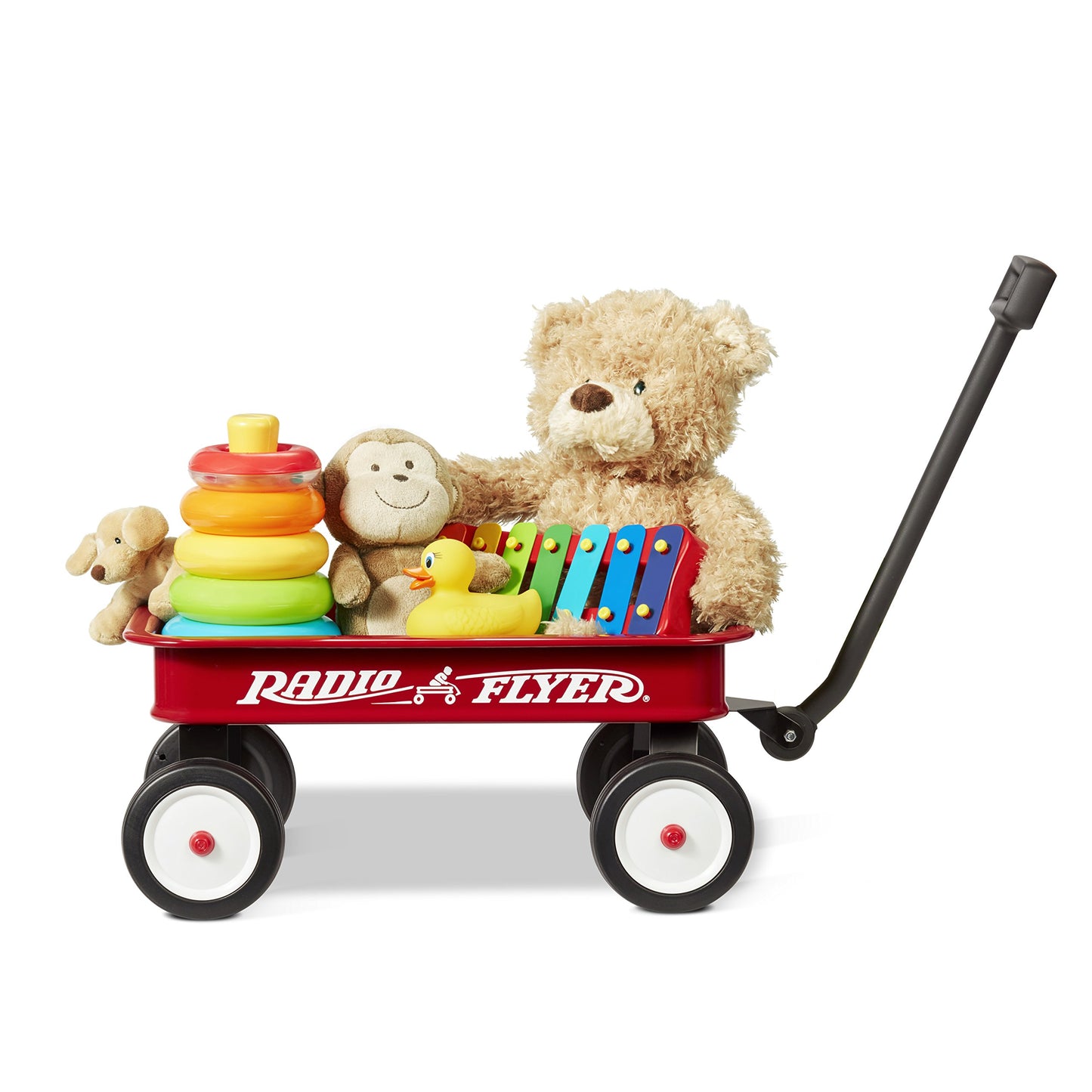 Radio Flyer Mini Classic Red Wagon for Kids, 16.5" Toy Wagon For Kids Aged 1.5+, Play-Size Version of the Classic, Durable Rolling Wheels & Steel Body, Working Handle, For Toys, Crafts & Gift Displays