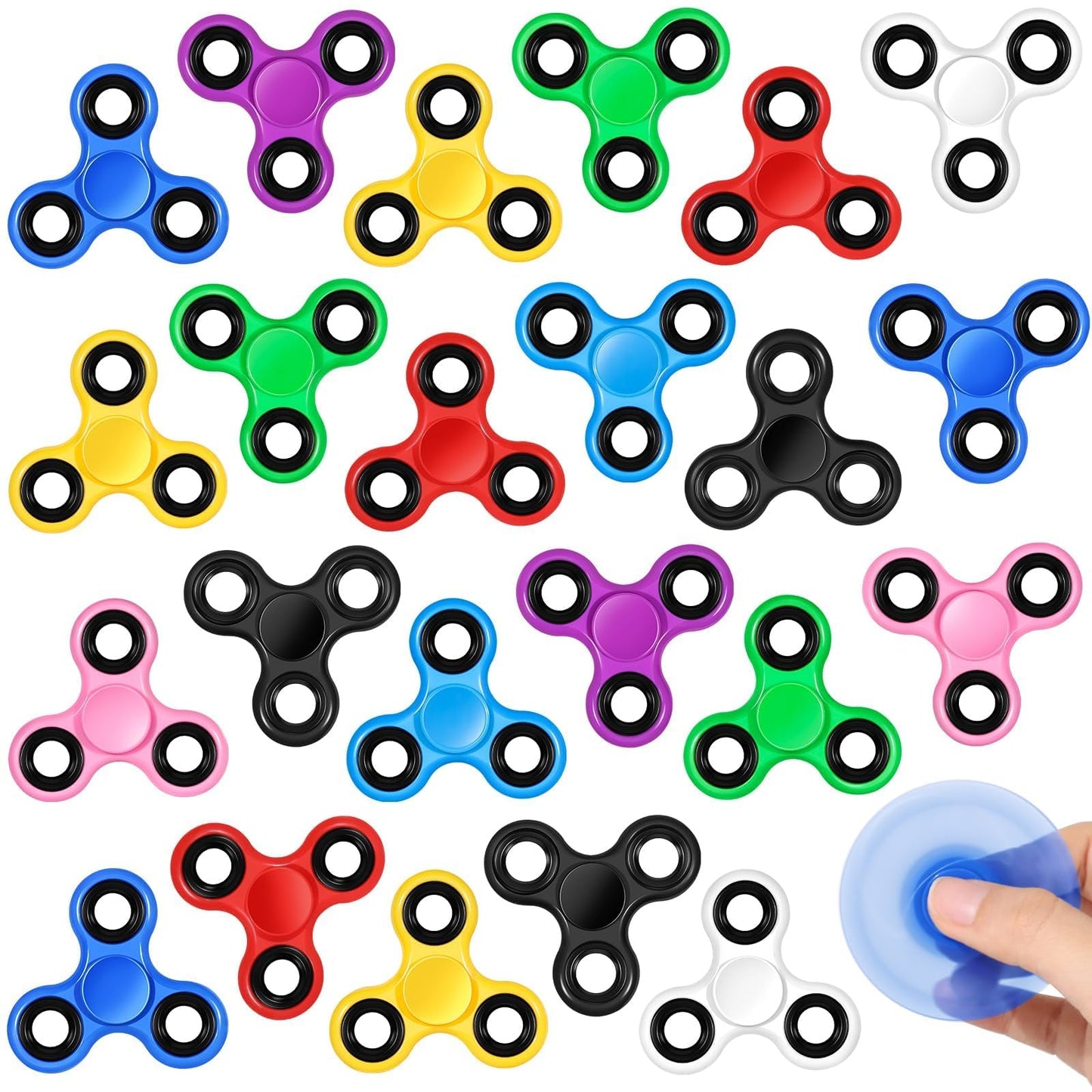 Gigilli 24 Pack Fidget Spinners Bulk for Kids Adults, Fidgets Bulk Fidget Toys for Kids Classroom Prizes Sensory Fidget Toys, Gifts Party Favors for Kids 4-8-12, Fidgets for ADHD